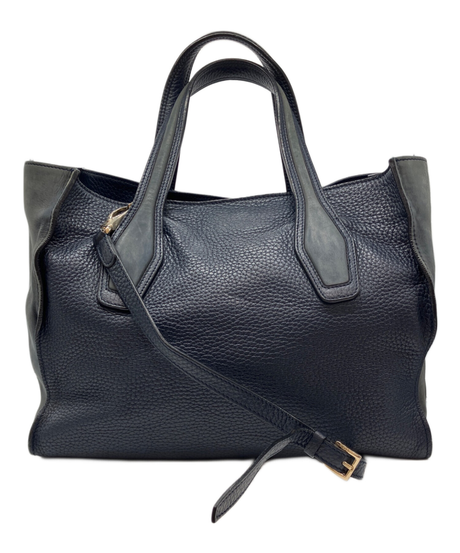 中古・古着通販】TOD'S (トッズ) 2WAYレザーバッグ ネイビー×グレー