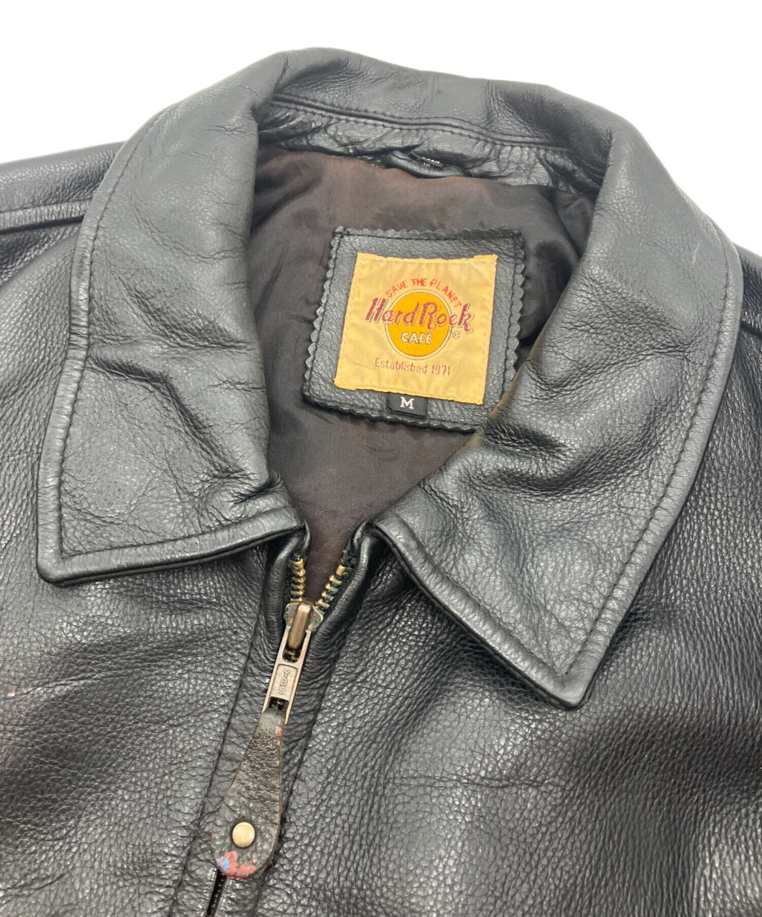 Hard Rock Cafe 背面刺繍 レザージャケット サンフランシスコ 中古・古着通販】Hard Rock cafe (ハードロックカフェ) レザー