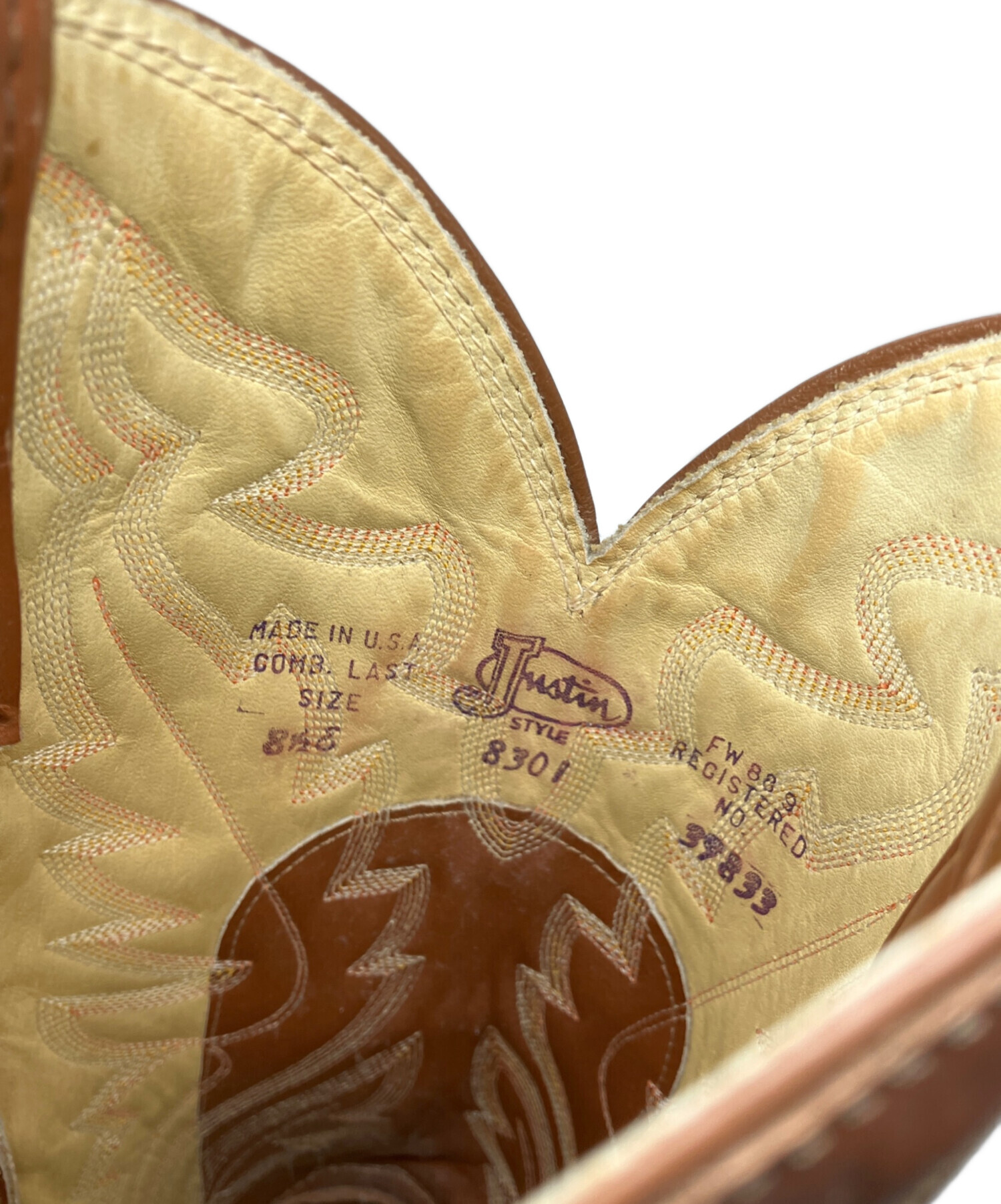 中古・古着通販】Justin boot (ジャスティンブーツ) ウェスタンブーツ 