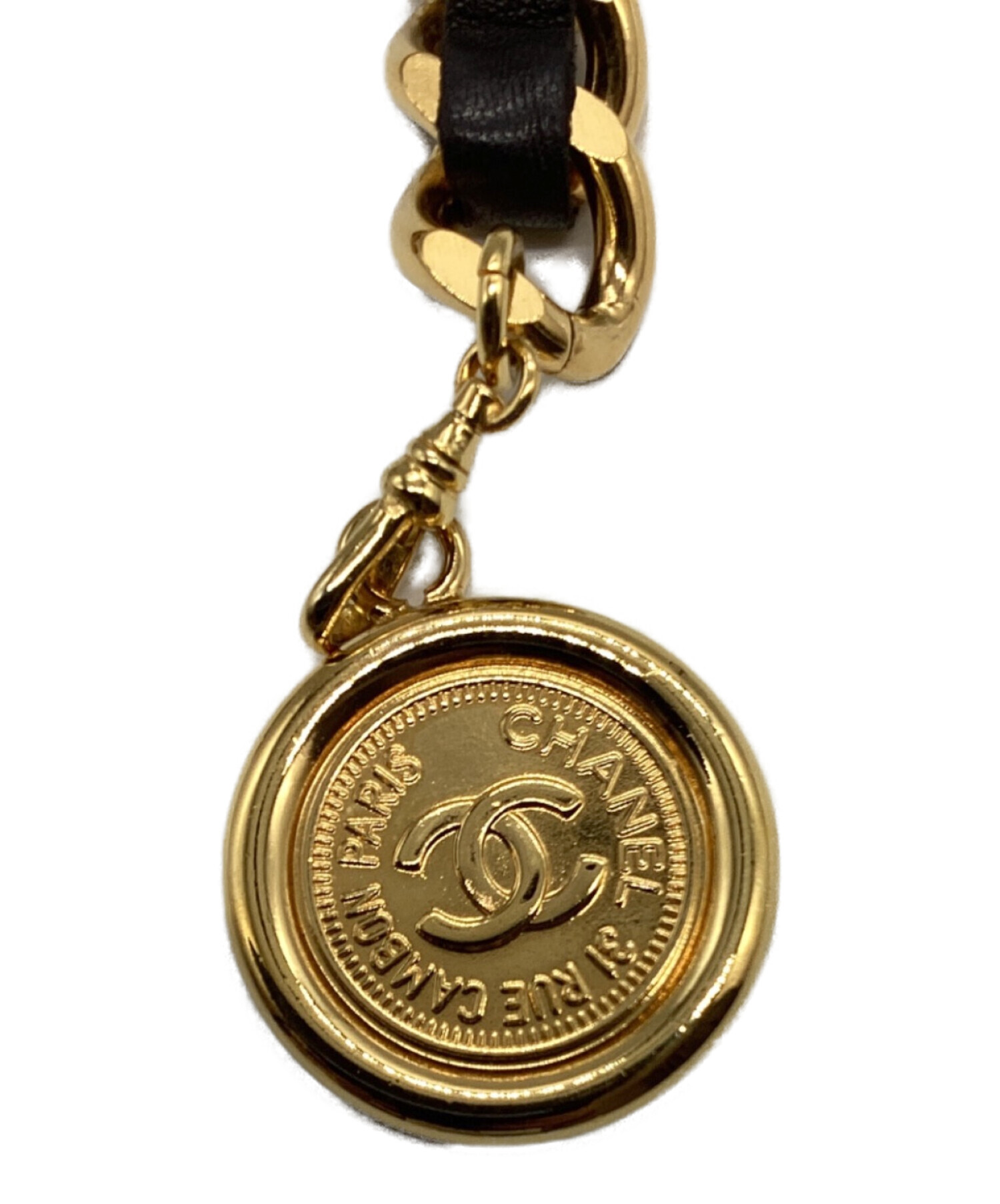 中古・古着通販】CHANEL (シャネル) ロゴチェーンベルト ゴールド
