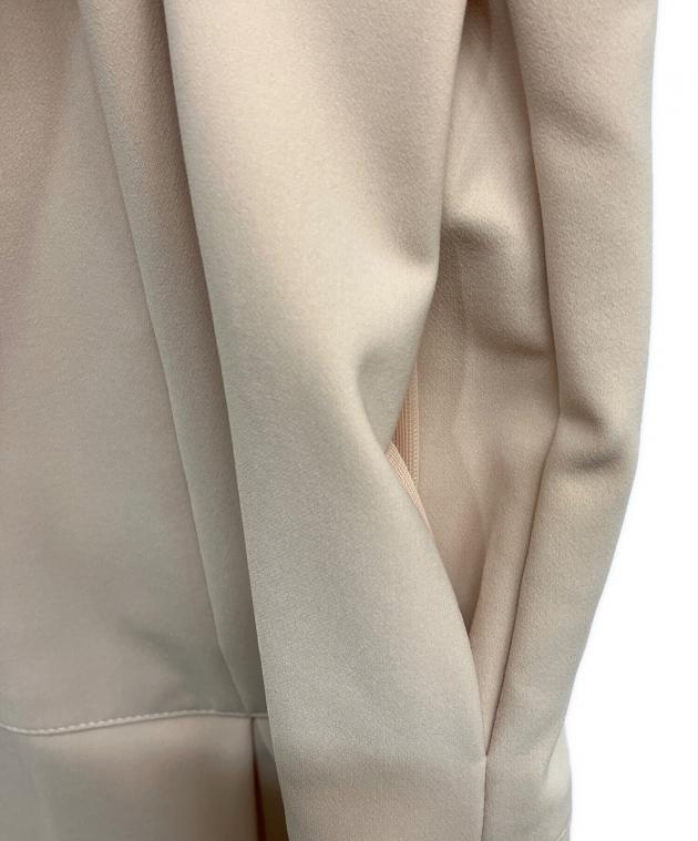 フォクシー FOXEY ノースリーブ ピンク ベージュ プリーツワンピース 40 中古・古着通販】FOXEY (フォクシー) ノースリーブワンピース ピンク