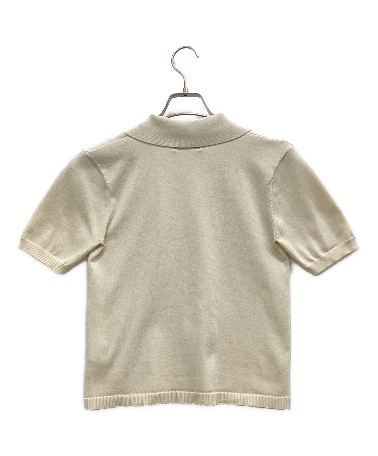 トップス CLANE SHOULDER PADS POLO KNIT TOPS 中古・古着通販】CLANE (クラネ) SHOULDER PADS POLO KNIT TOPS
