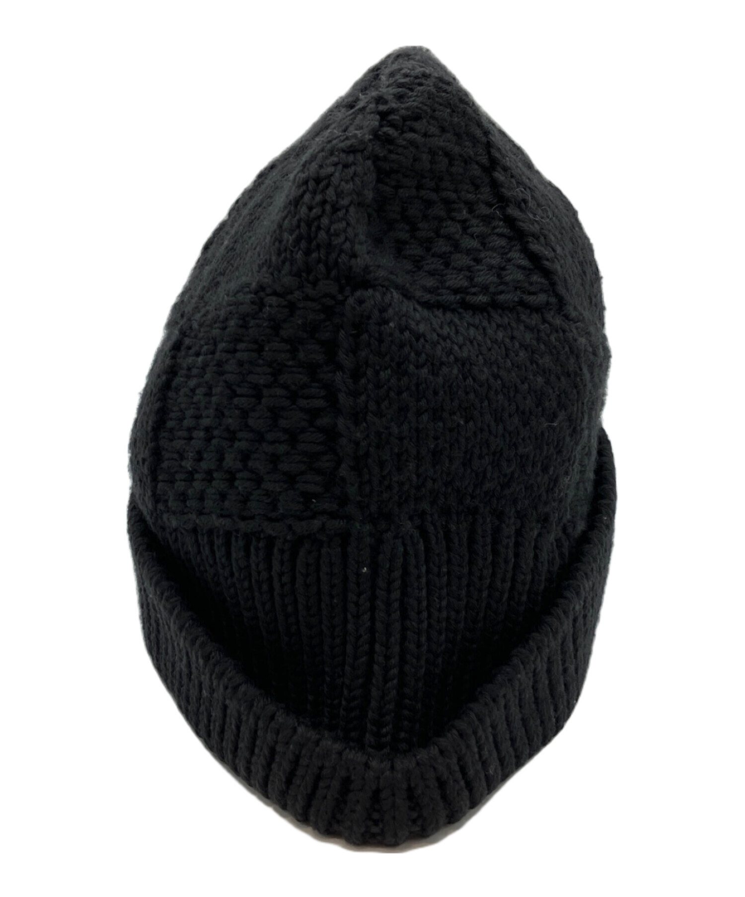 LOUIS VUITTON ニット帽 ブラック 中古・古着通販】LOUIS VUITTON (ルイ ヴィトン) ニット帽 ブラック