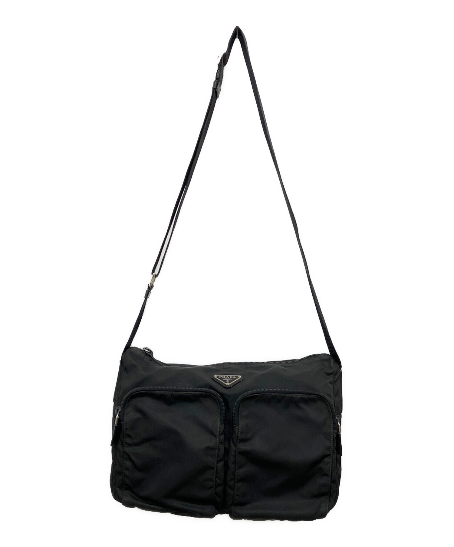 PRADA プラダ ショルダーバッグ BT0500 中古・古着通販】PRADA (プラダ) ナイロンショルダーバッグ ブラック