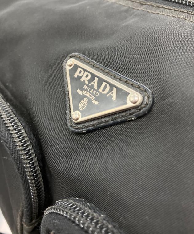 中古・古着通販】PRADA (プラダ) ナイロンショルダーバッグ ブラック