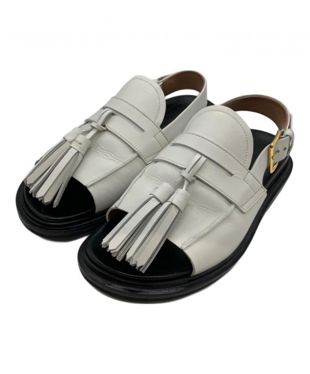 中古・古着通販】MARNI (マルニ) サンダル ホワイト×ブラック サイズ