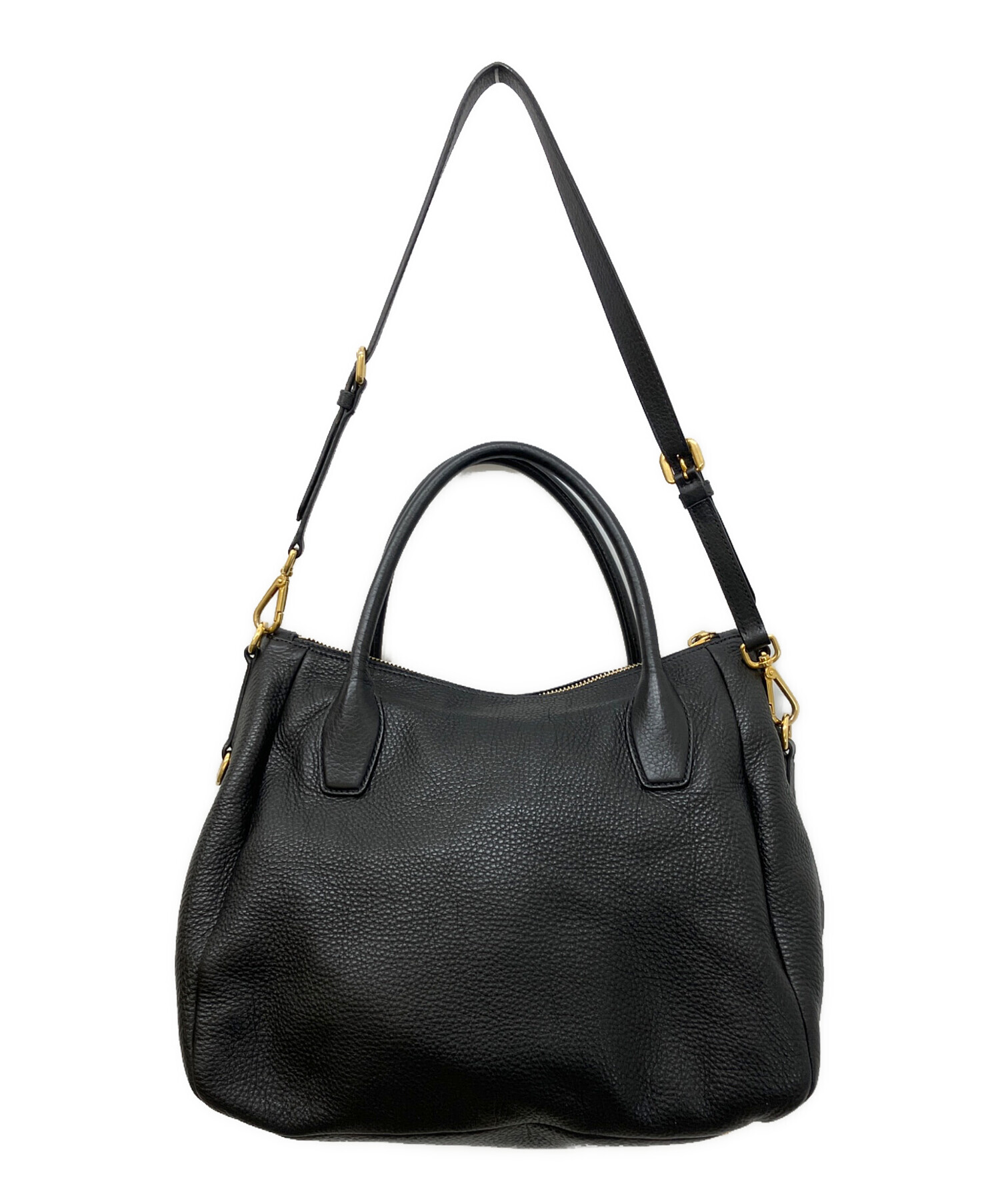 【極美品】プラダ　ヴィッテロダイノ　2way　レザー　ブラック　バッグ　5805 中古・古着通販】PRADA (プラダ) ヴィッテロダイノレザーショルダー