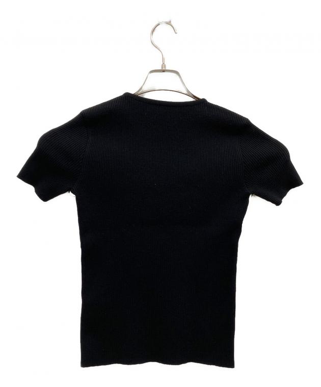 中古・古着通販】CHANEL (シャネル) 半袖ニット ブラック サイズ:38