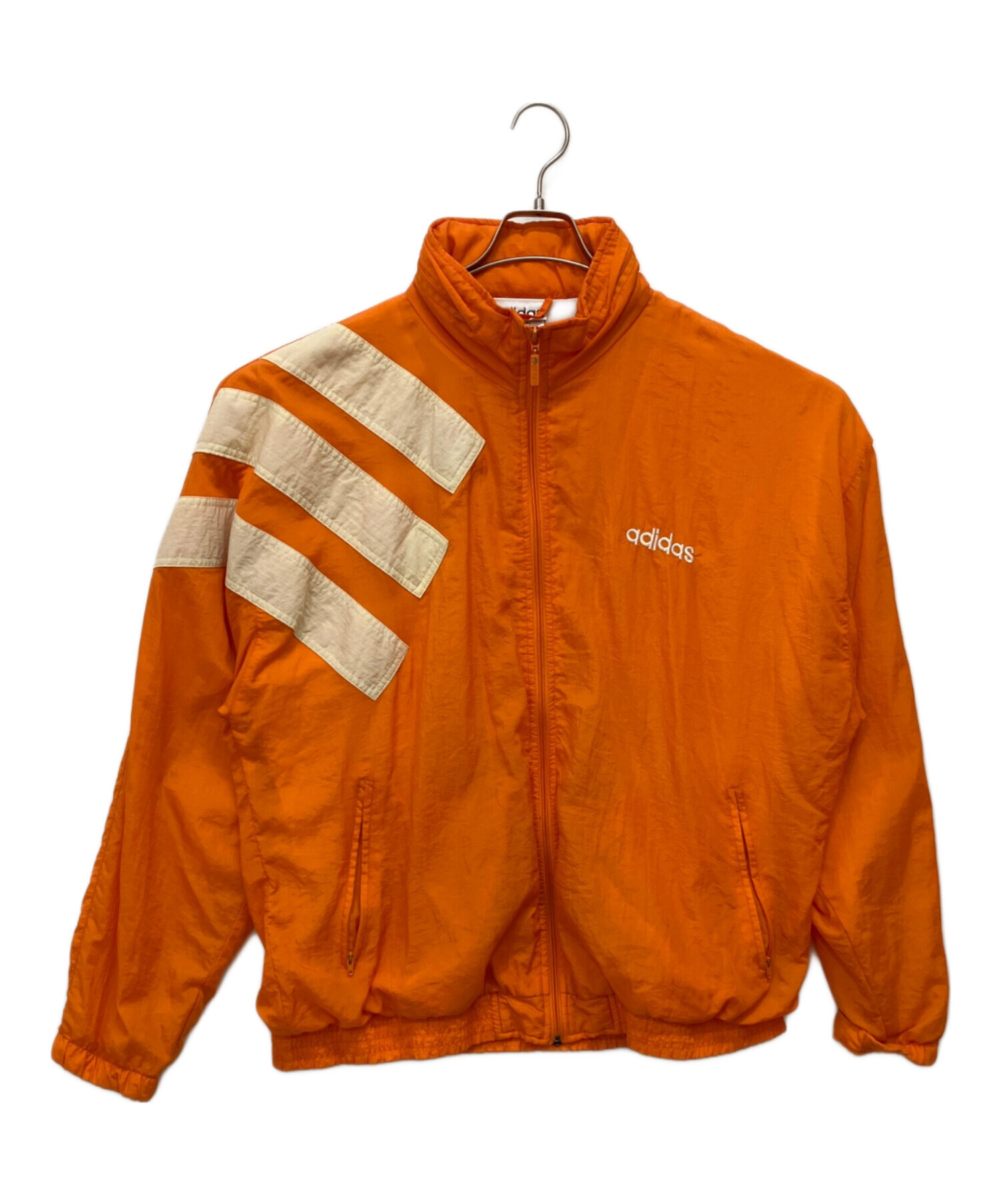 オールドアディダス ジャージ トラックジャケット 90s トレフォイル オレンジ 中古・古着通販】adidas (アディダス) 90s ヴィンテージナイロン