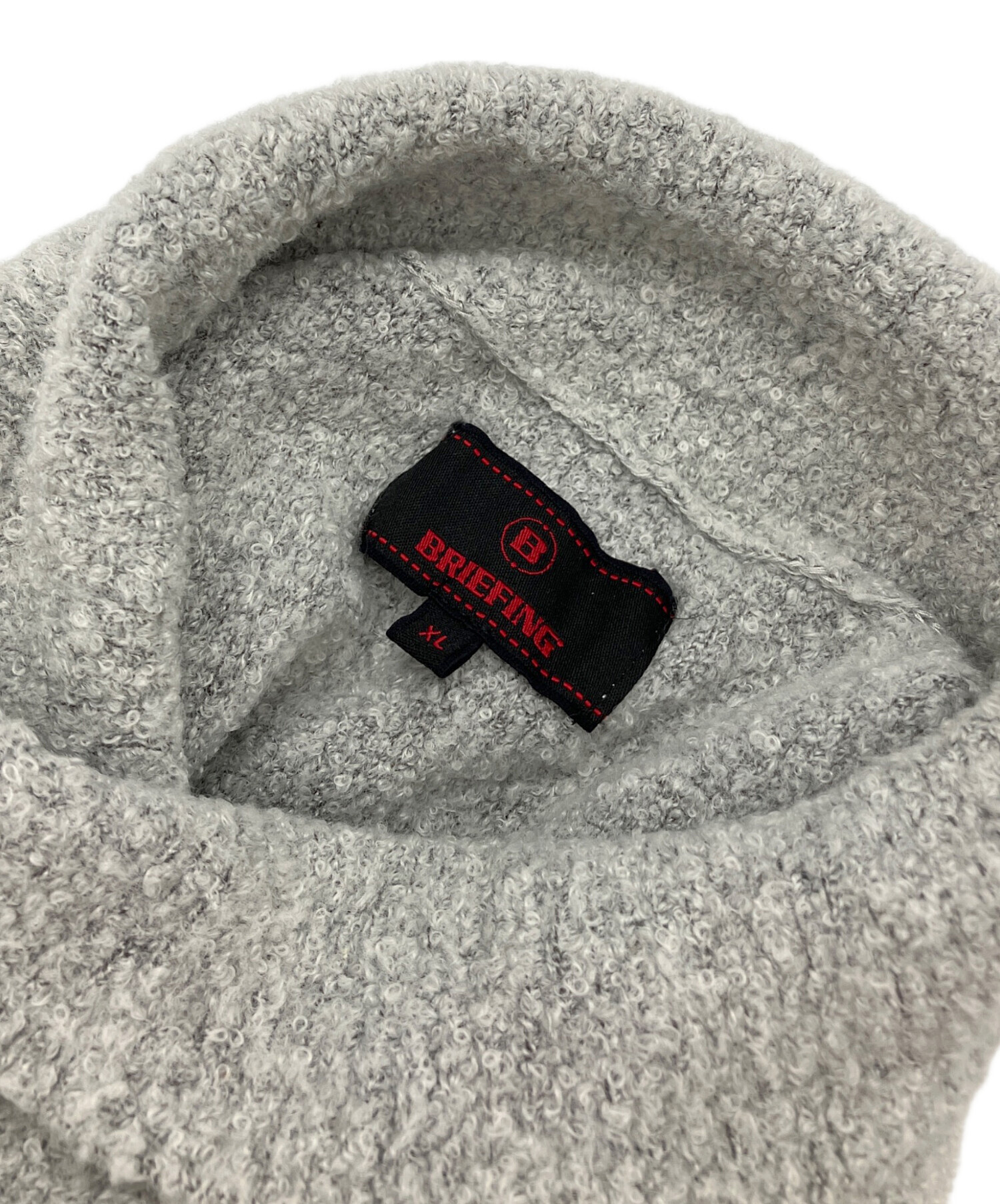 新品・タグ付き】BRIEFING タートルネックニット ライトグレー L