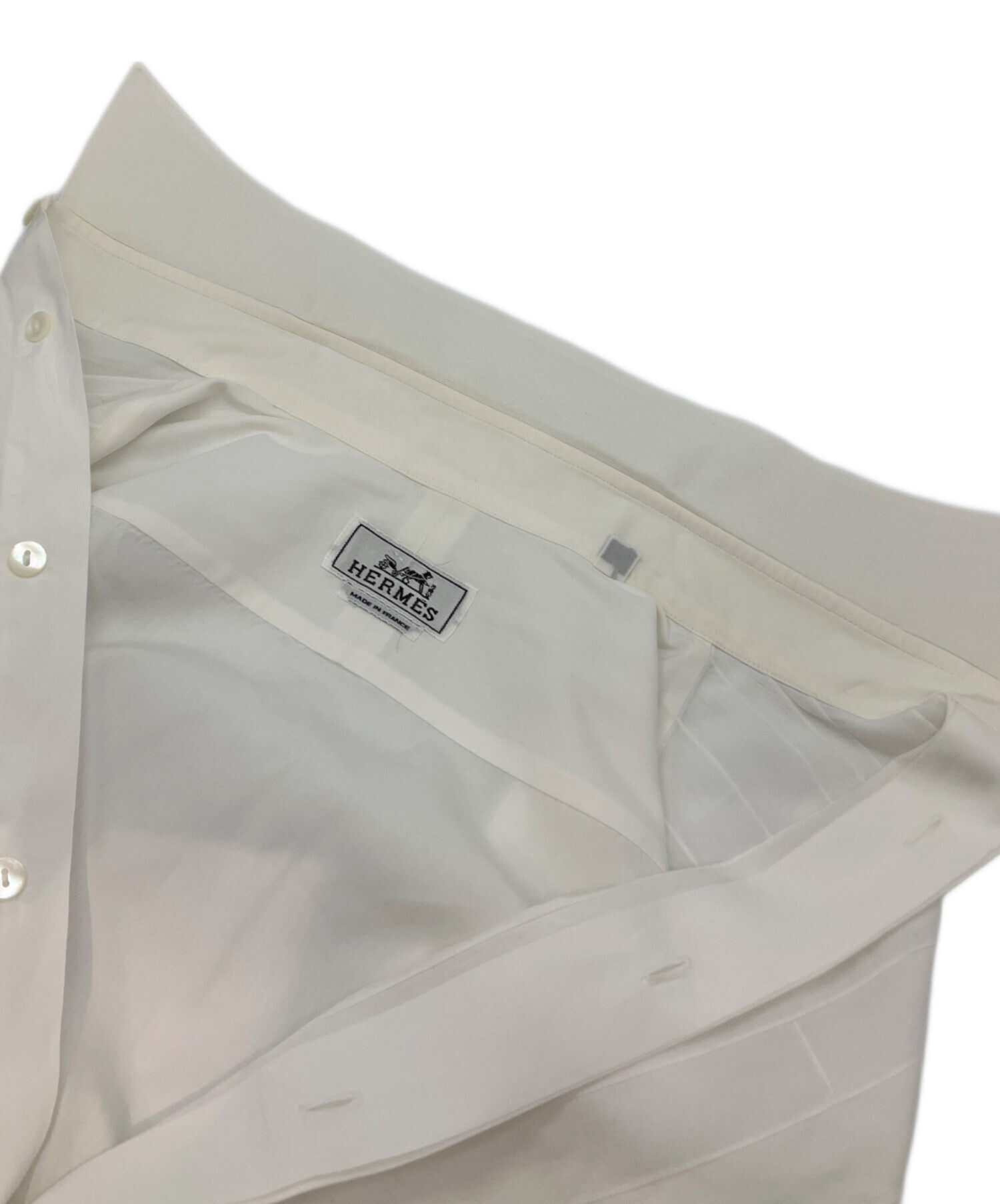 中古・古着通販】HERMES (エルメス) シャツ ホワイト サイズ:SIZE40