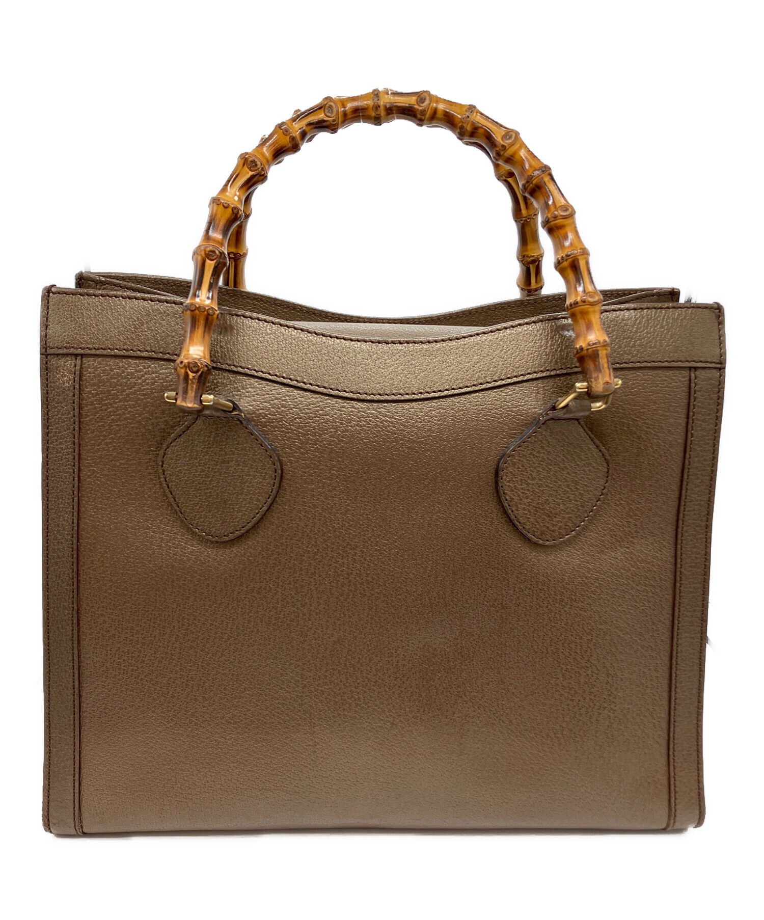 中古・古着通販】GUCCI (グッチ) バンブートートバッグ ブラウン 