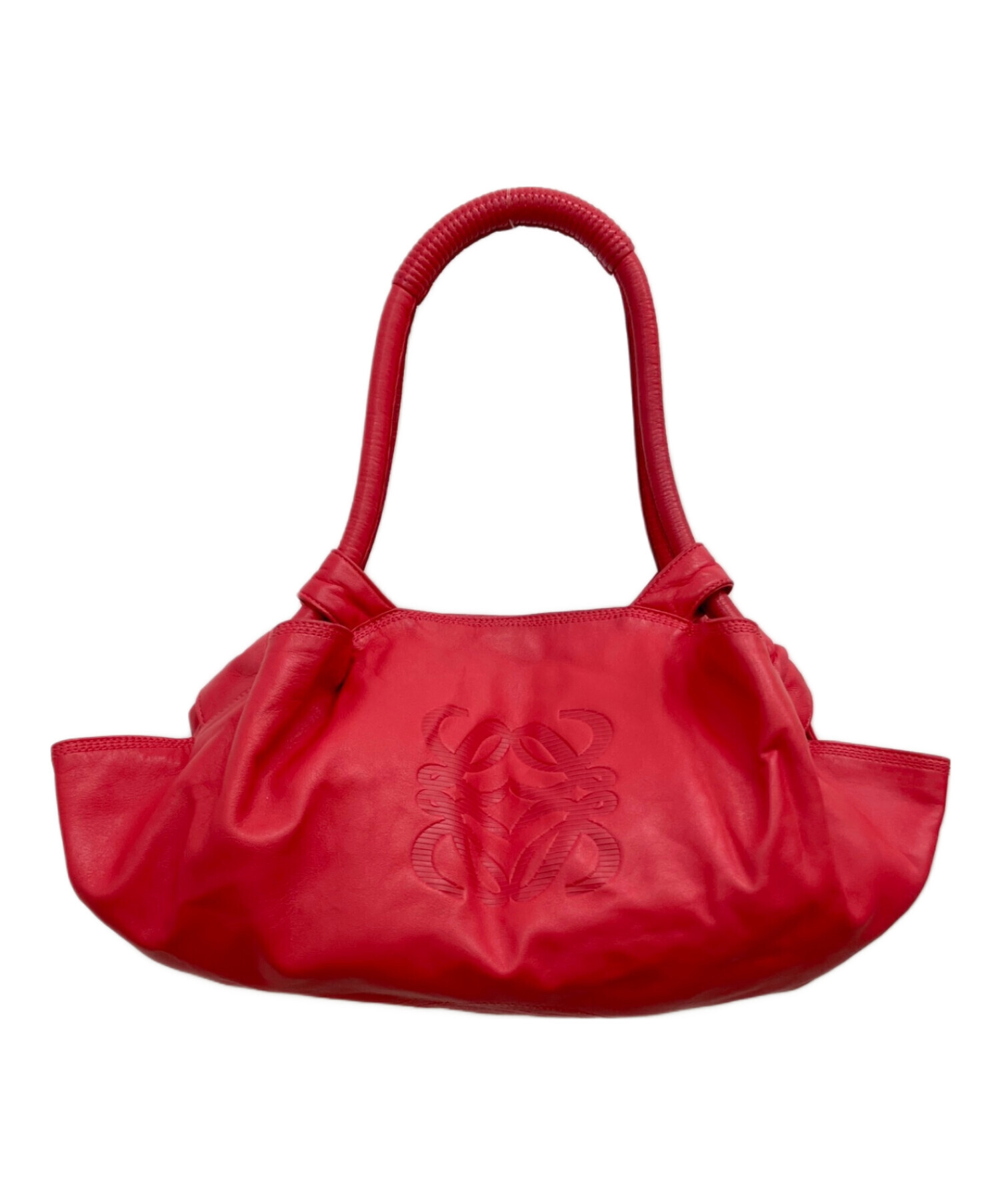 中古・古着通販】LOEWE (ロエベ) レザーバッグ ショッキングピンク
