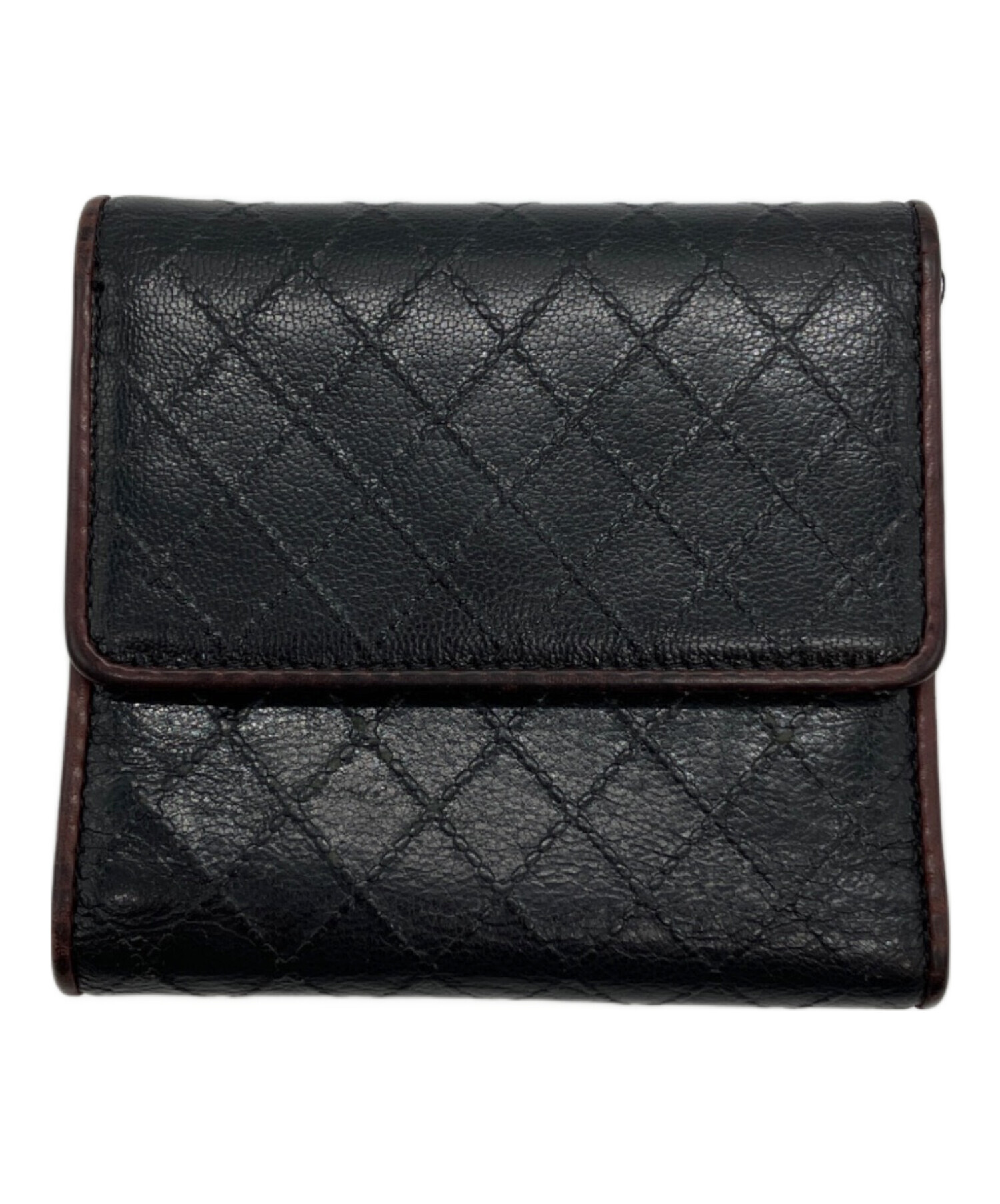 中古・古着通販】CHANEL (シャネル) ビコローレ/2つ折り財布 ブラック