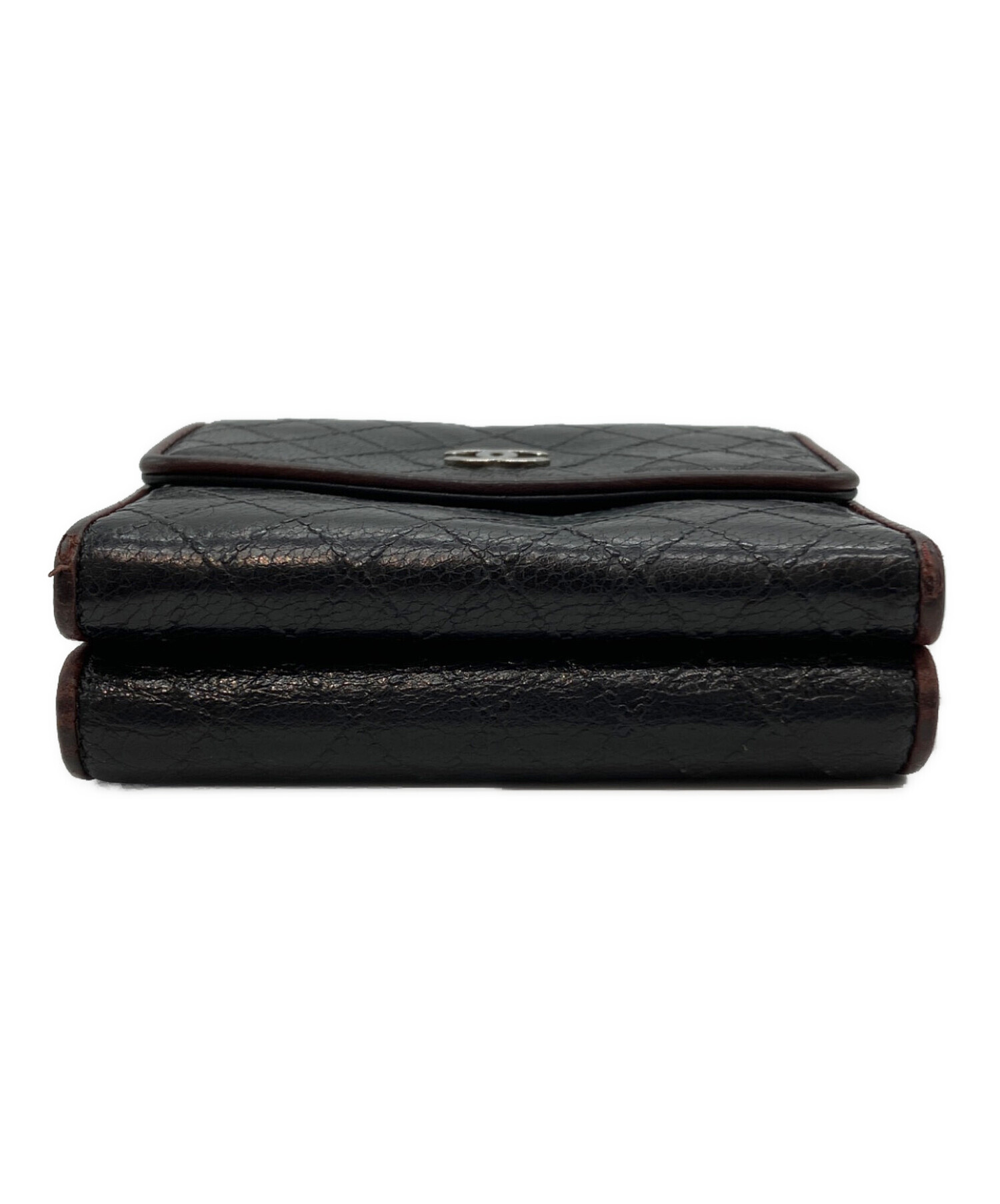 中古・古着通販】CHANEL (シャネル) ビコローレ/2つ折り財布 ブラック