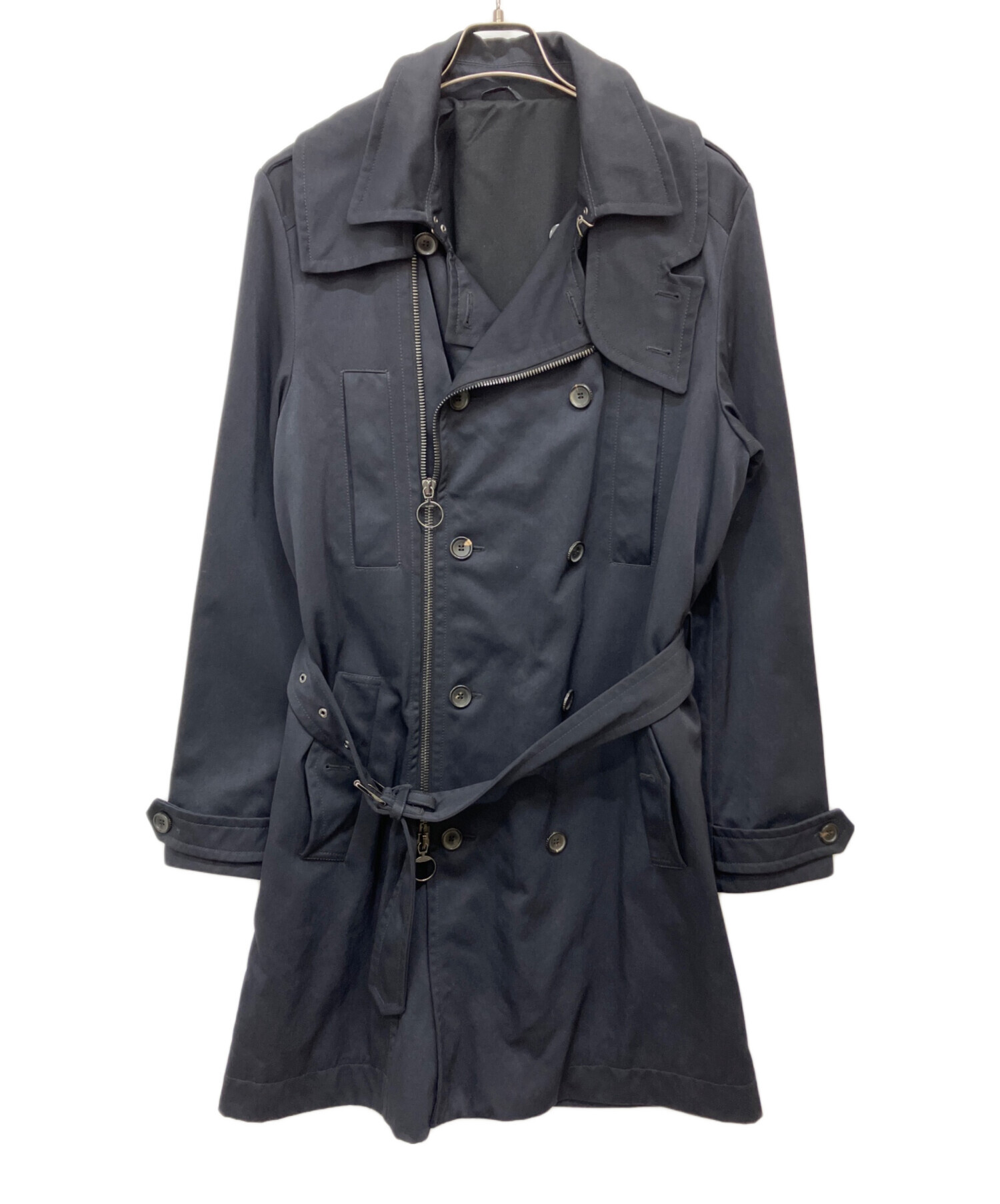 中古・古着通販】GUCCI (グッチ) トレンチコート ブラック サイズ:46