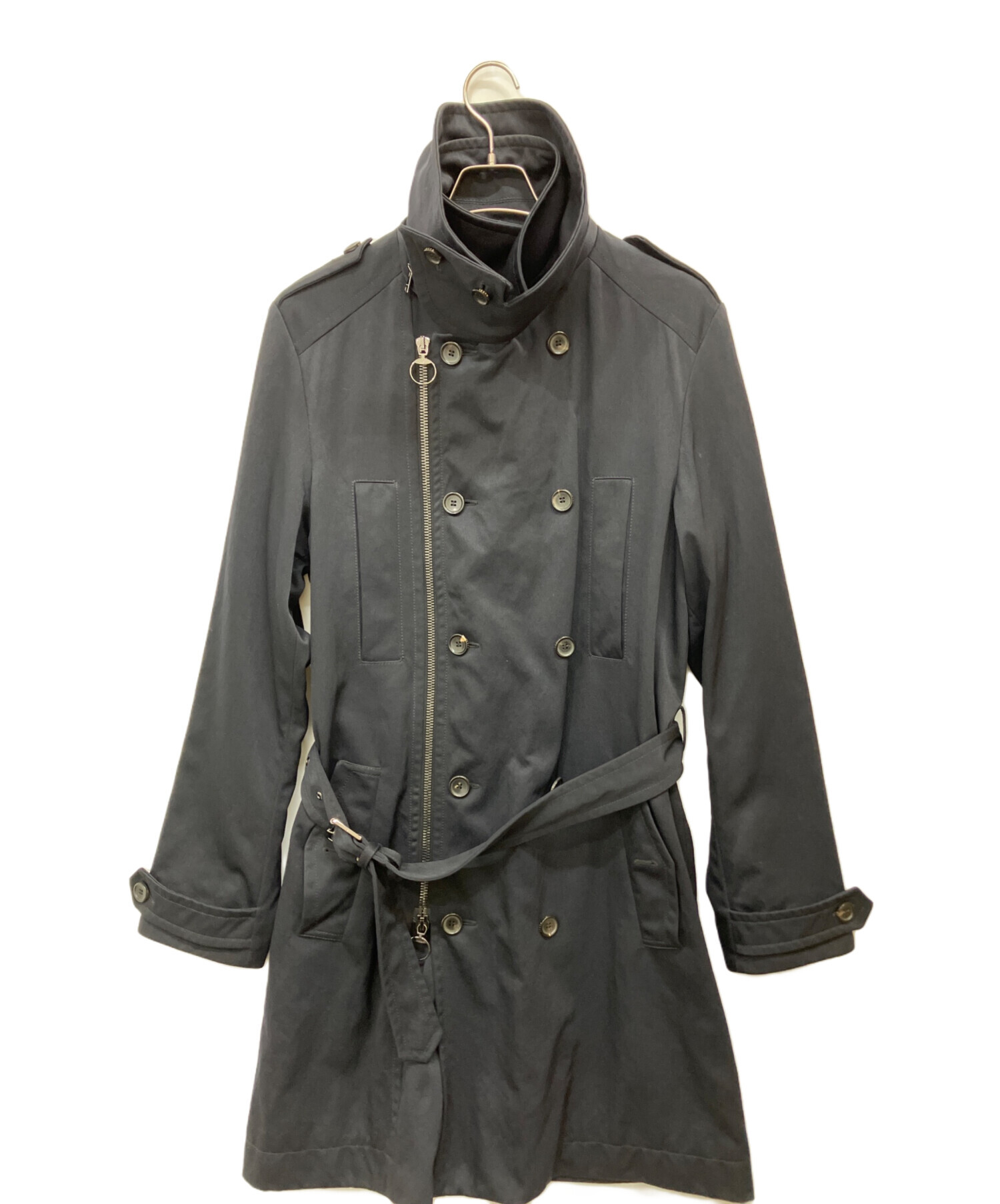 中古・古着通販】GUCCI (グッチ) トレンチコート ブラック サイズ:46