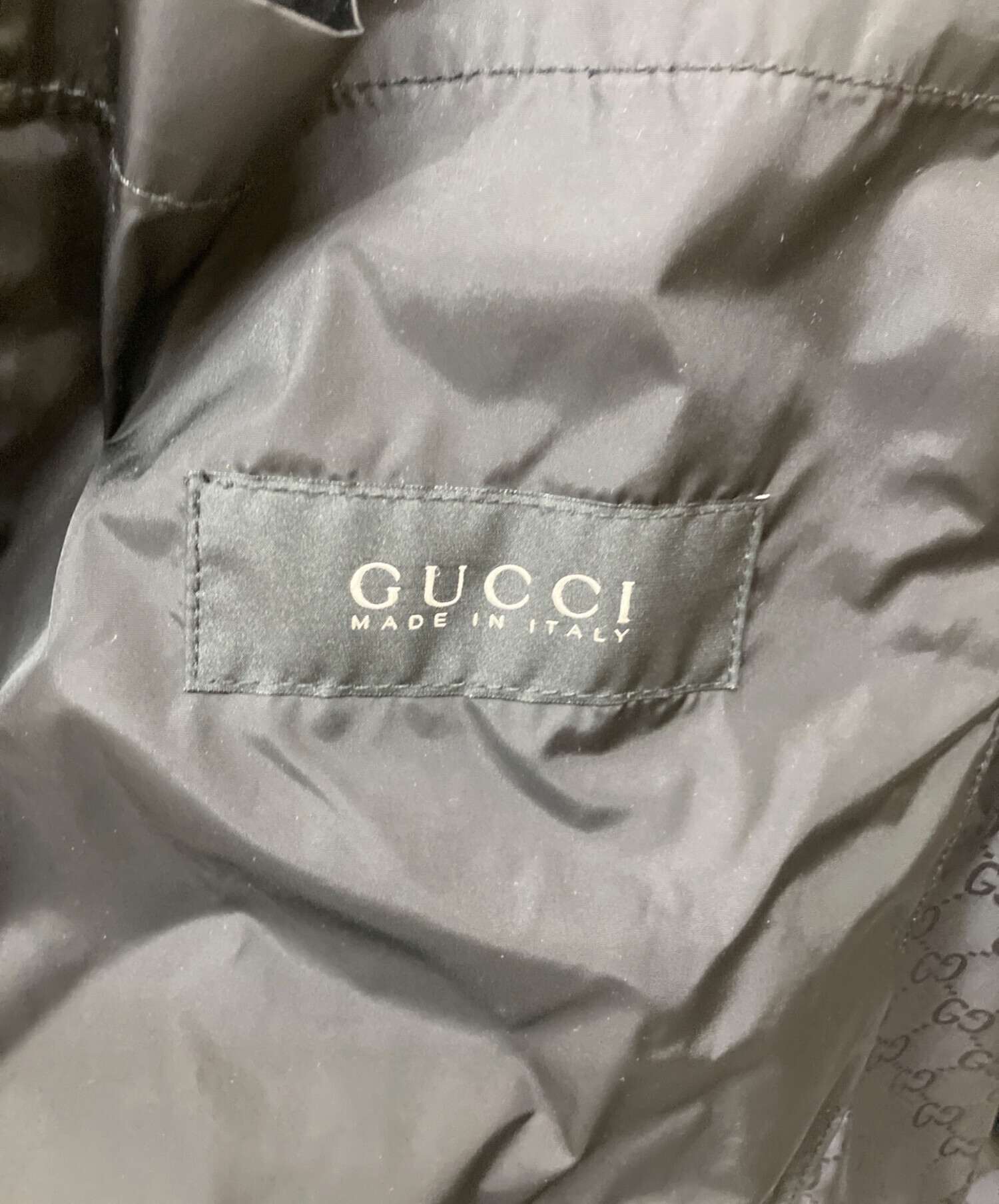 中古・古着通販】GUCCI (グッチ) トレンチコート ブラック サイズ:46