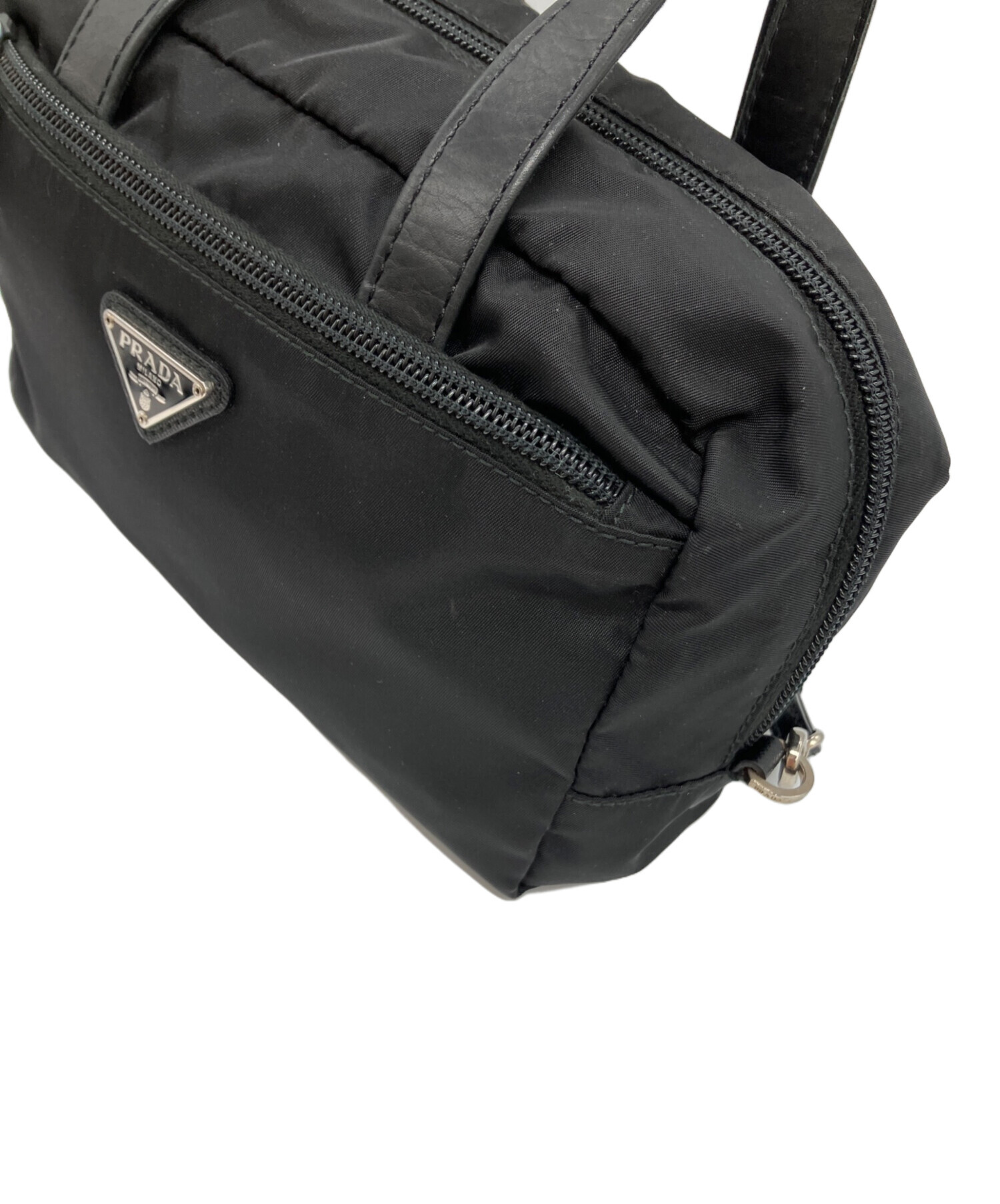 中古・古着通販】PRADA (プラダ) ナイロンハンドバッグ ブラック