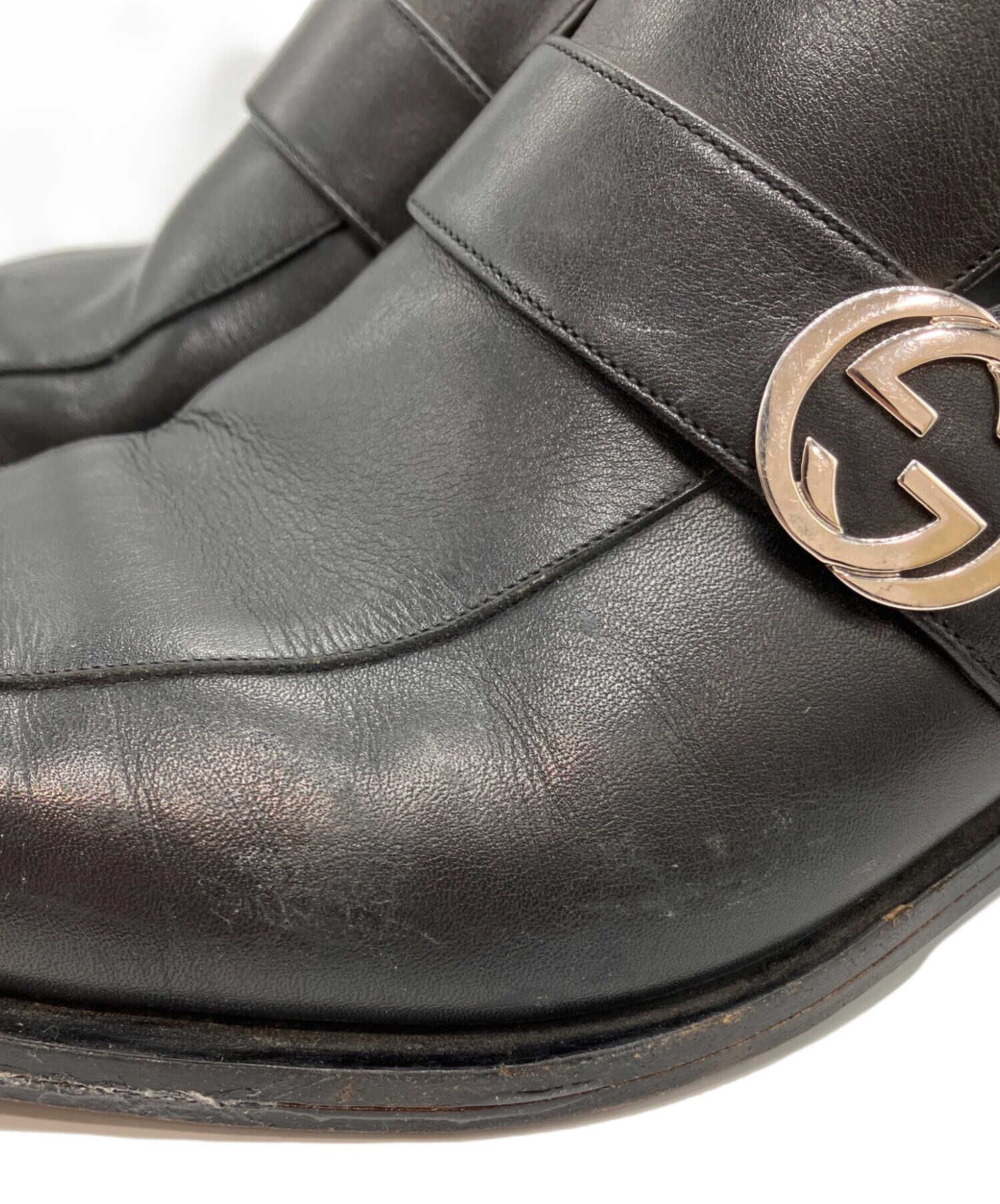 中古・古着通販】GUCCI (グッチ) ドレスシューズ ブラック サイズ:39