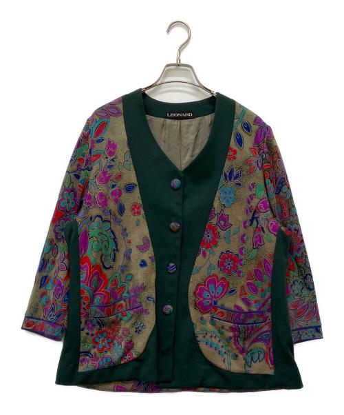 LEONARD FASHION カラフルジャケット サイズ40、美品です。 中古・古着通販】LEONARD (レオナール) ジャケット マルチカラー