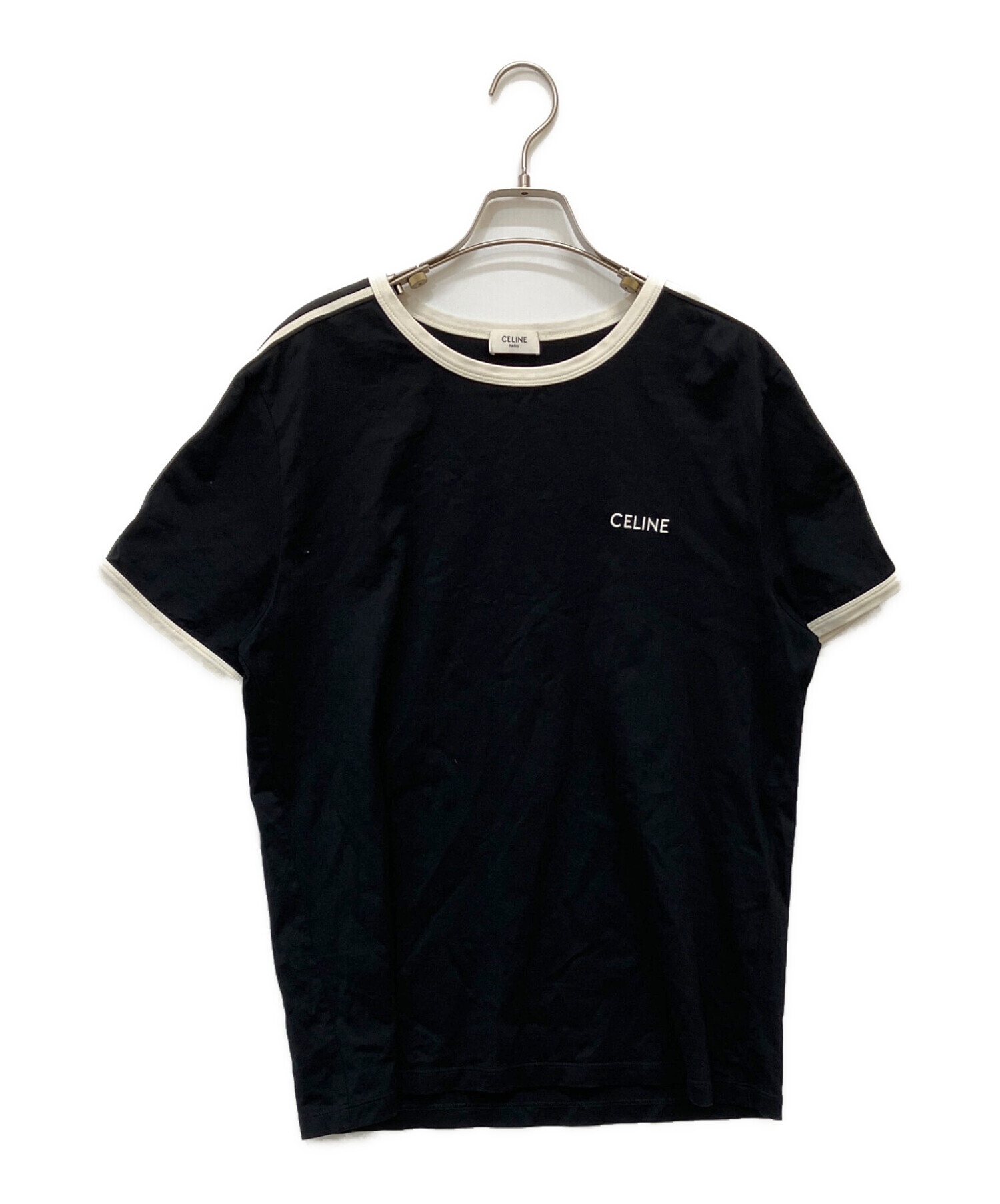 中古・古着通販】CELINE (セリーヌ) Logo Embroidered Cotton Jersey T