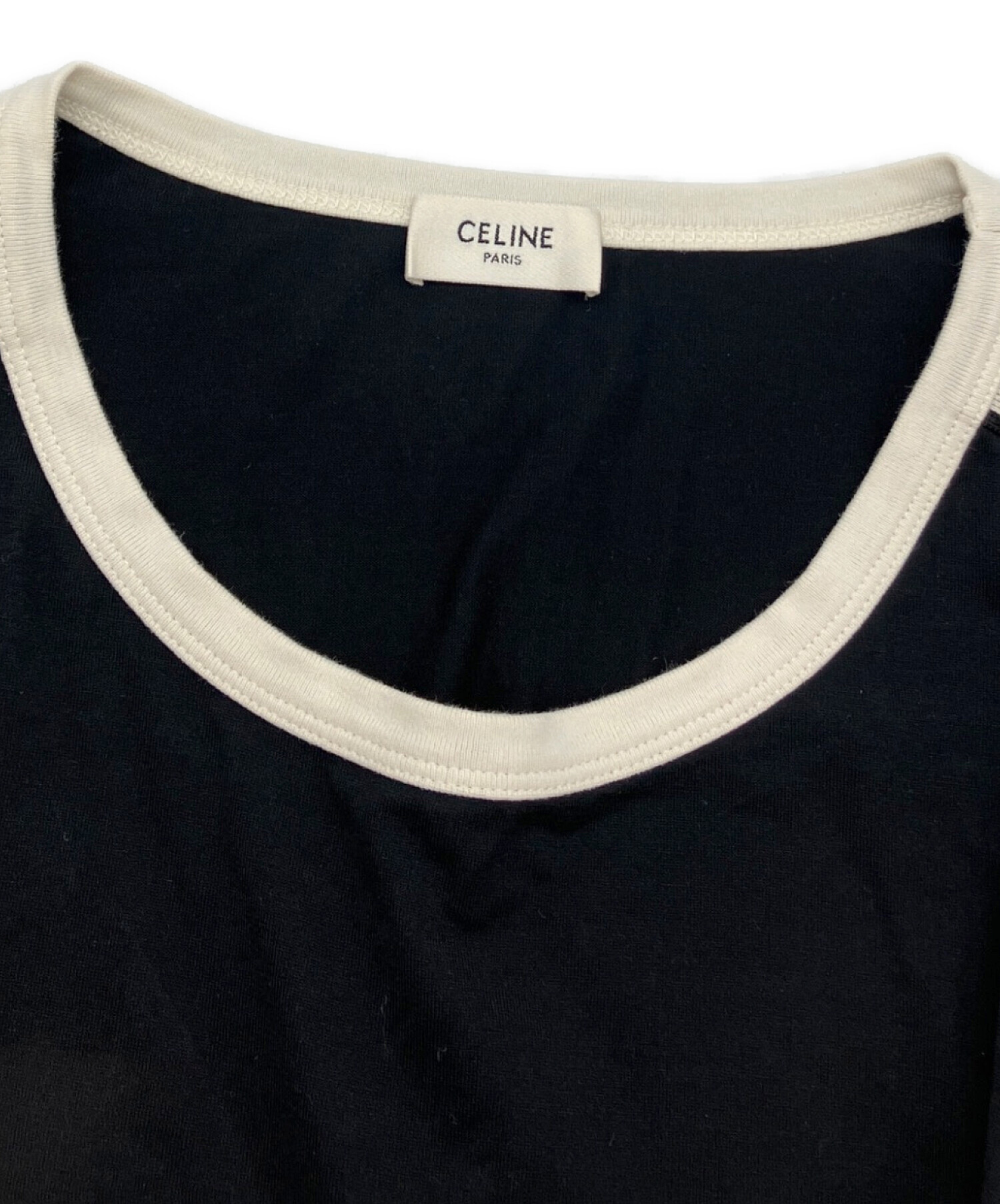 中古・古着通販】CELINE (セリーヌ) Logo Embroidered Cotton Jersey T