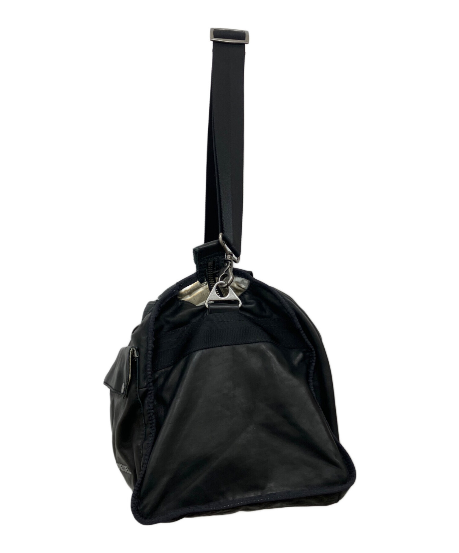 中古・古着通販】DIESEL (ディーゼル) レザーボストンバッグ ブラック