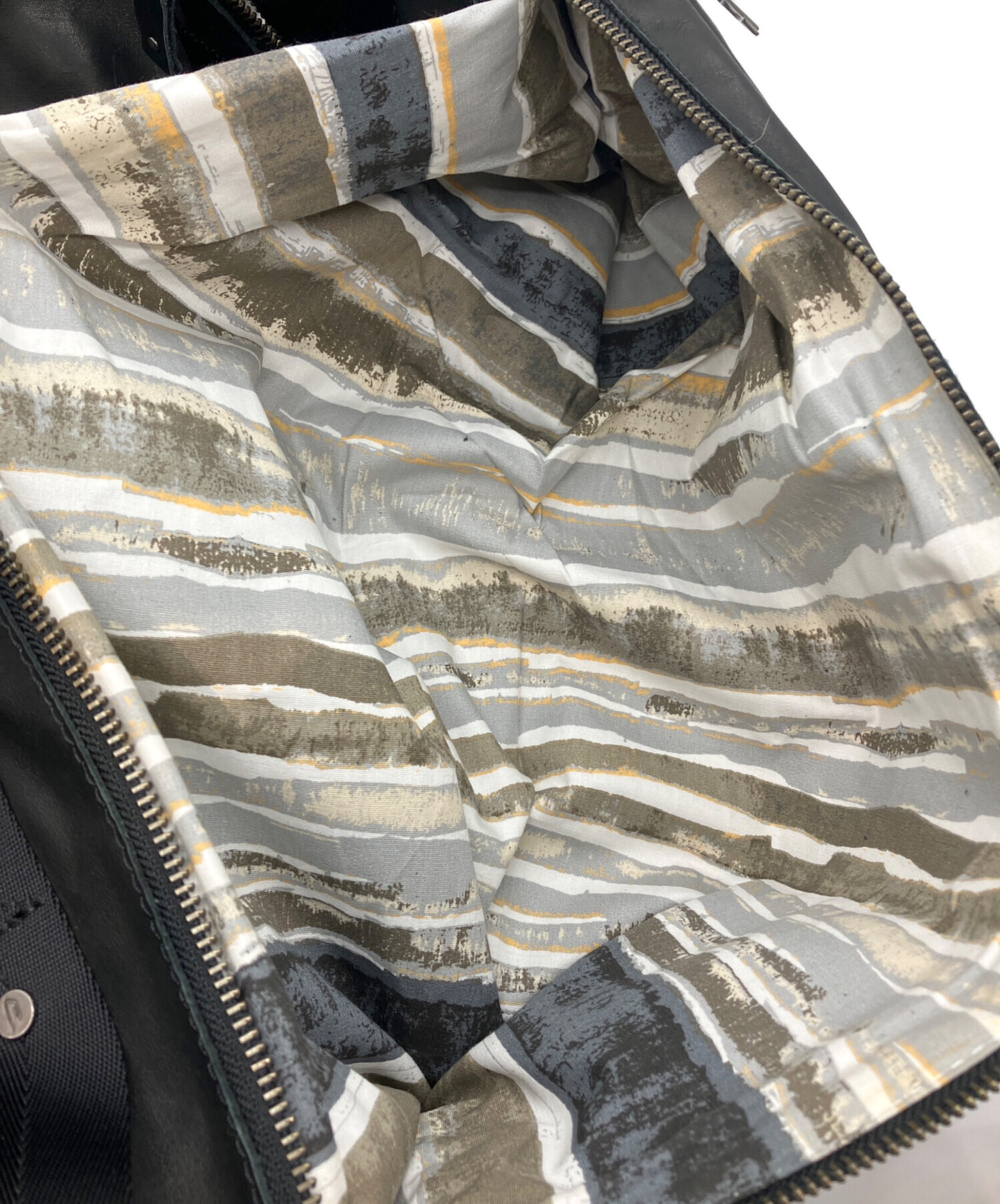 中古・古着通販】DIESEL (ディーゼル) レザーボストンバッグ ブラック