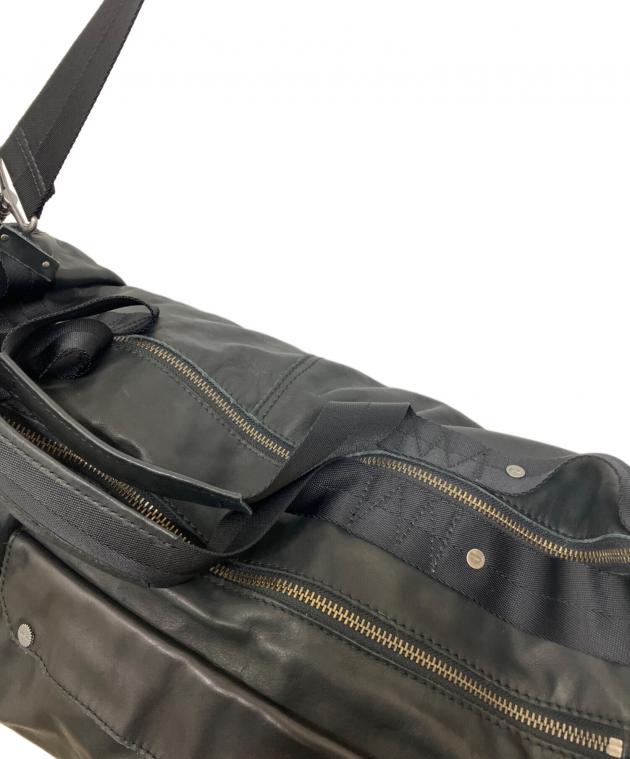 中古・古着通販】DIESEL (ディーゼル) レザーボストンバッグ ブラック
