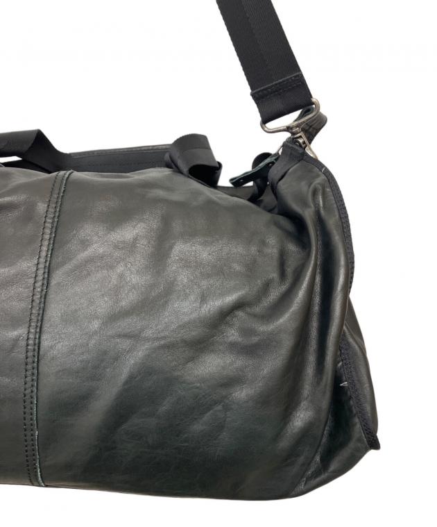 中古・古着通販】DIESEL (ディーゼル) レザーボストンバッグ ブラック