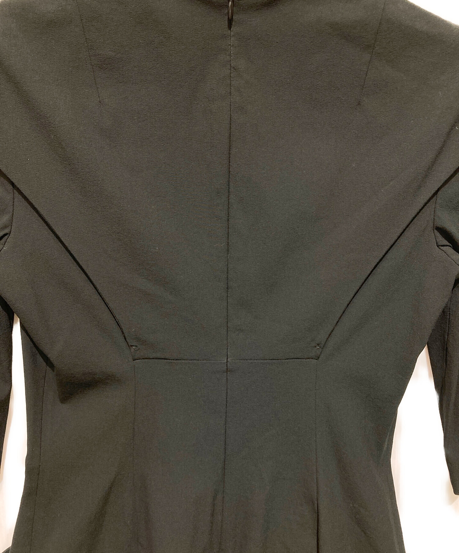 中古・古着通販】PRADA (プラダ) 半袖ワンピース ブラック サイズ:40