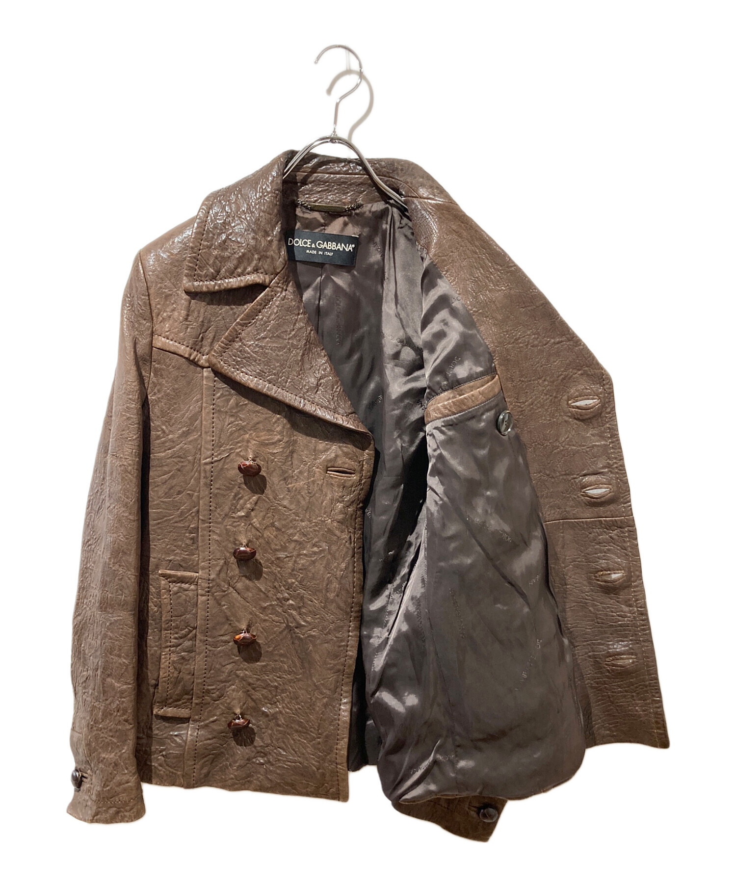 Dolce & Gabbana ブラウン スエードレザージャケット 中古・古着通販】DOLCE & GABBANA (ドルチェ＆ガッバーナ) ラムレザー