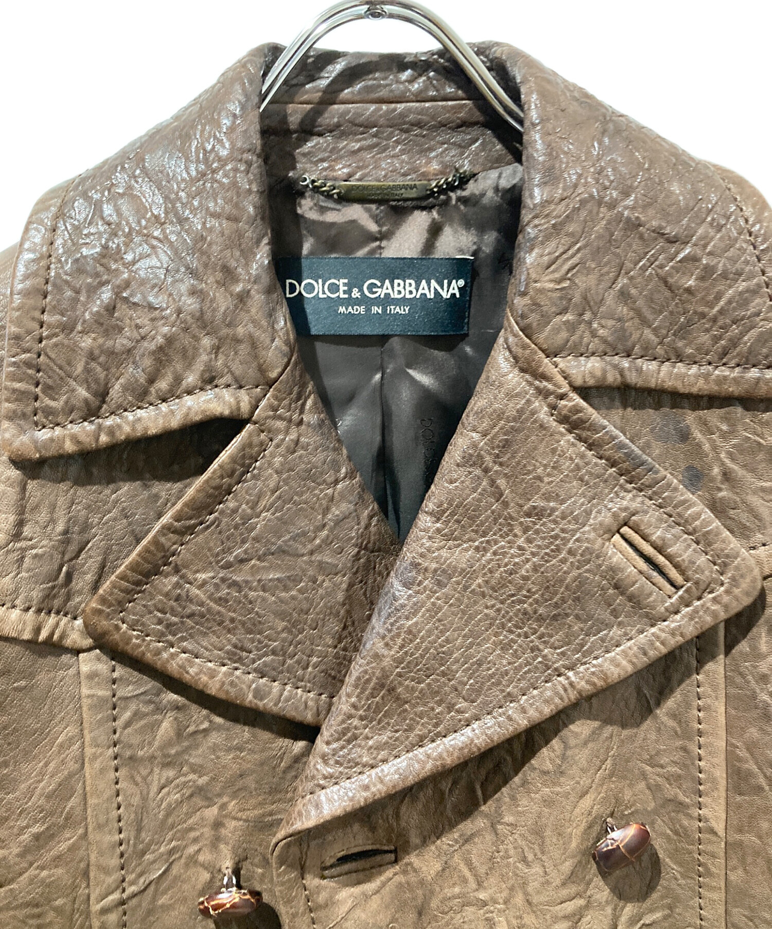 中古・古着通販】DOLCE & GABBANA (ドルチェ＆ガッバーナ) ラムレザー