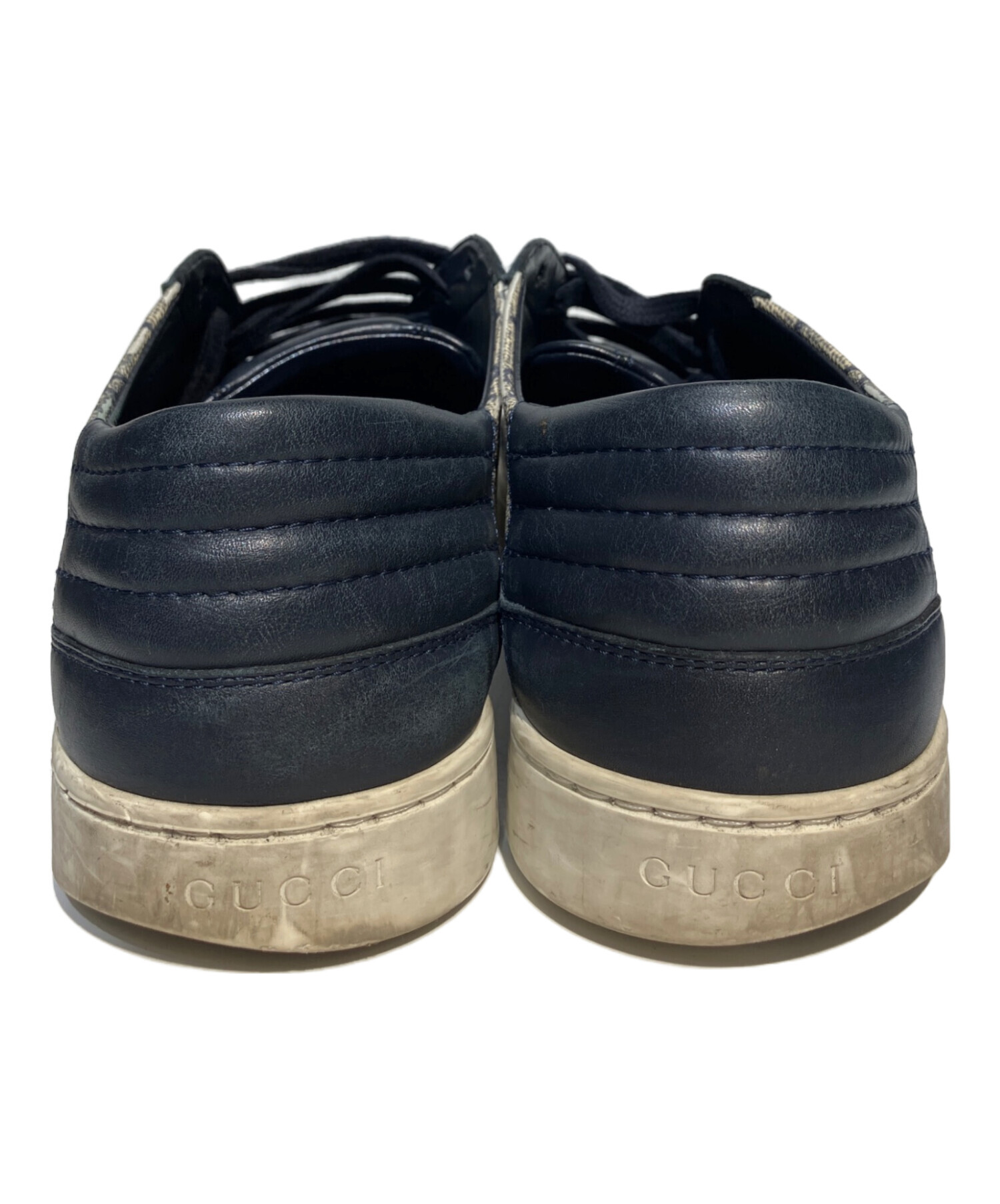 中古・古着通販】GUCCI (グッチ) GGローカットスニーカー ネイビー