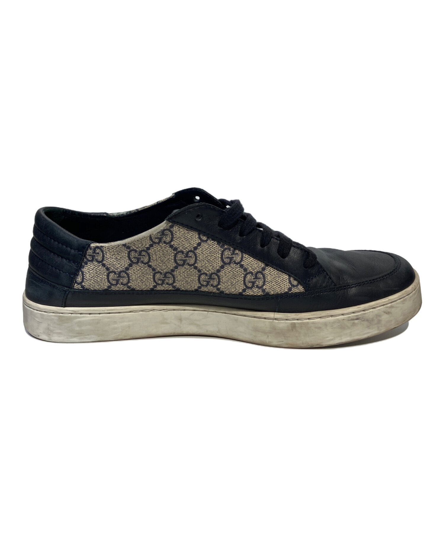 中古・古着通販】GUCCI (グッチ) GGローカットスニーカー ネイビー