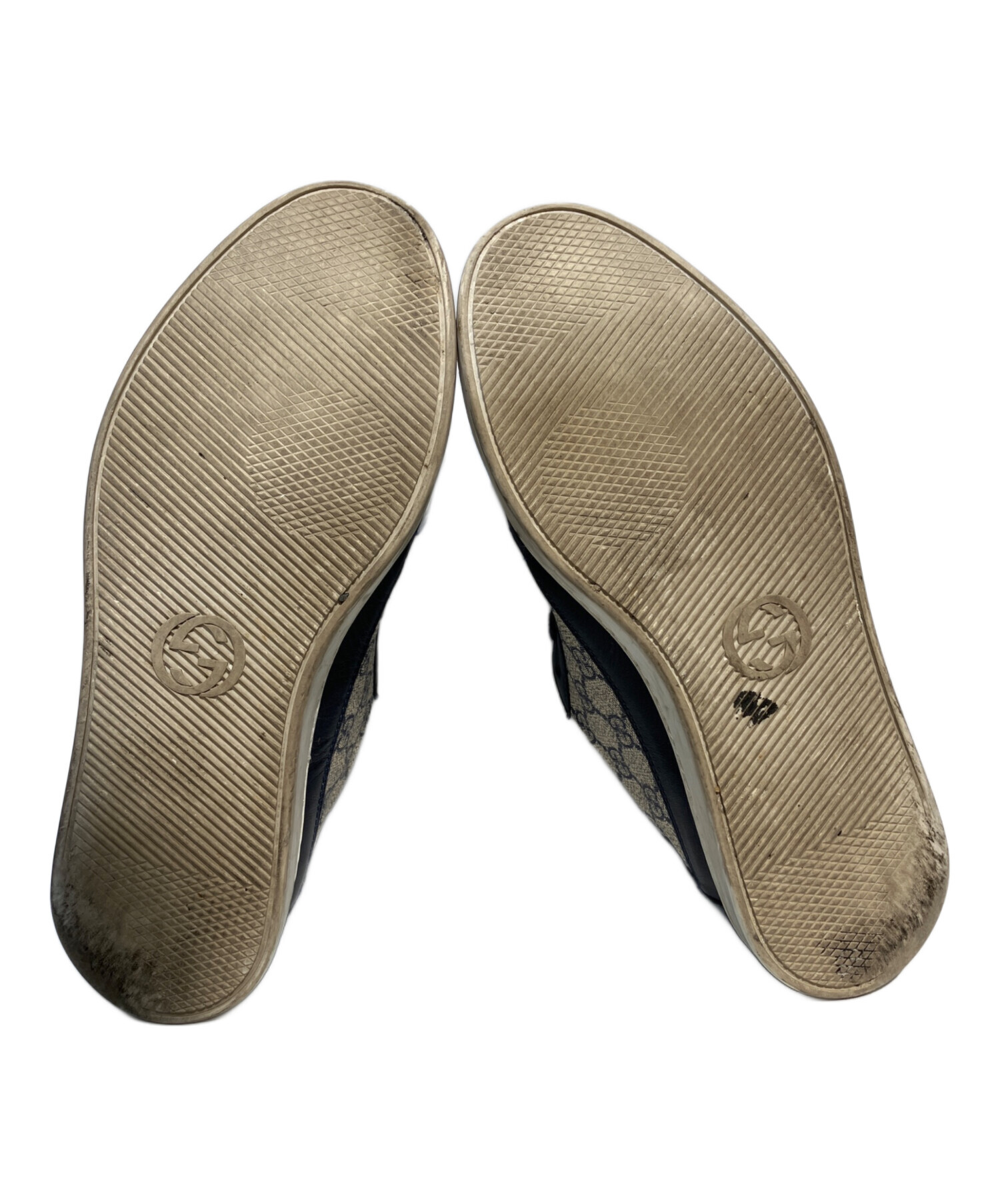 中古・古着通販】GUCCI (グッチ) GGローカットスニーカー ネイビー
