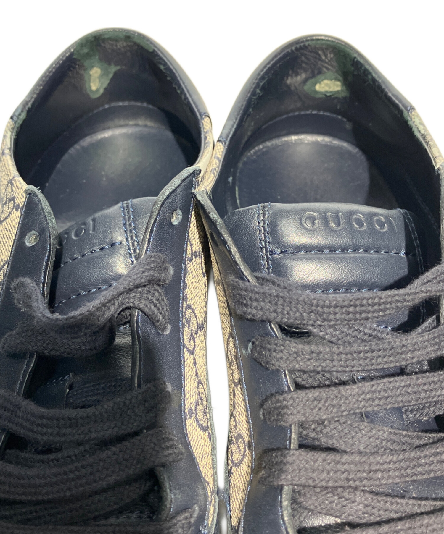 中古・古着通販】GUCCI (グッチ) GGローカットスニーカー ネイビー