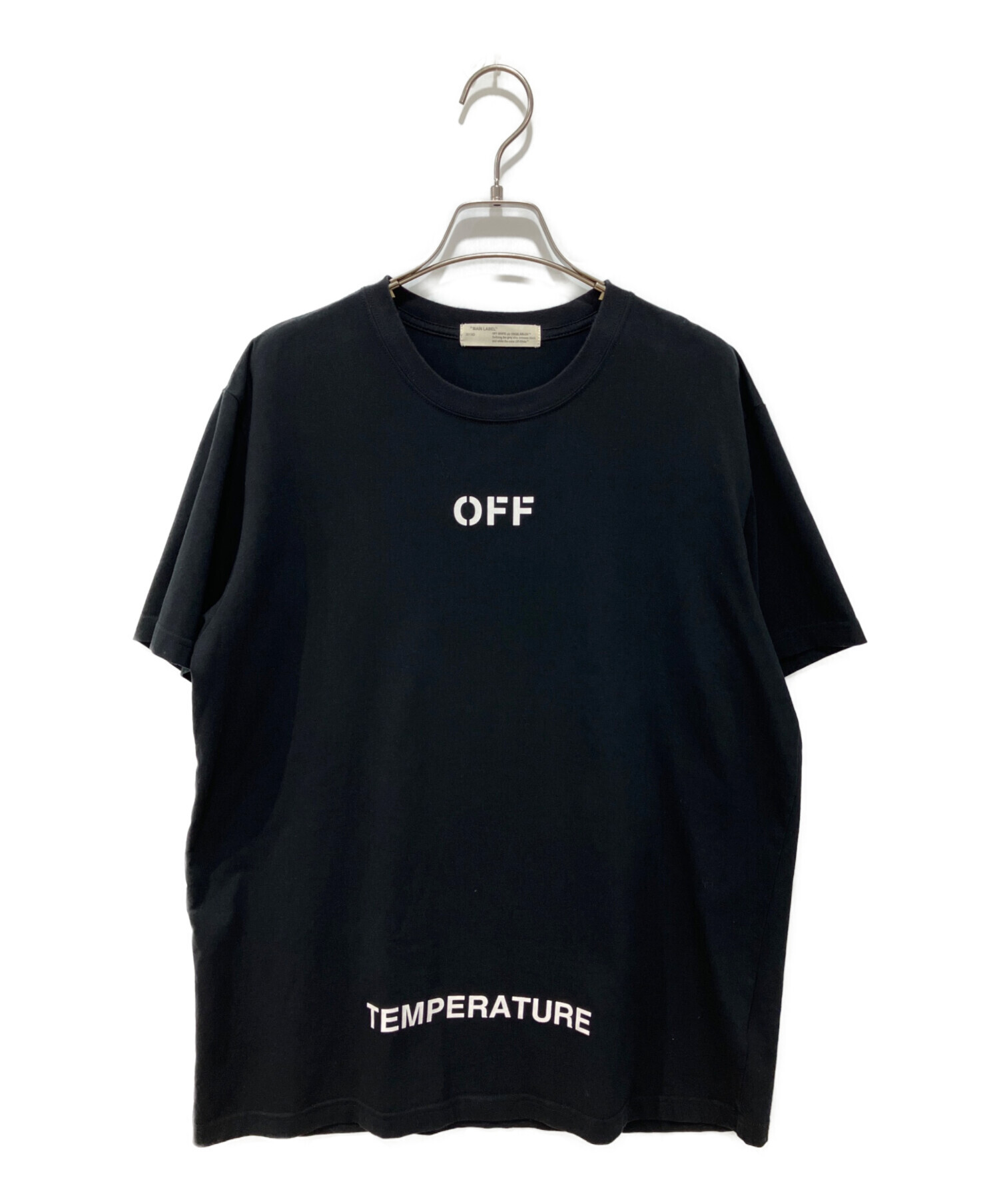 オフホワイト ブラックスプレー Tシャツ 未使用タグ付き 中古・古着通販】OFFWHITE (オフホワイト) Tシャツ ブラック サイズ:LL