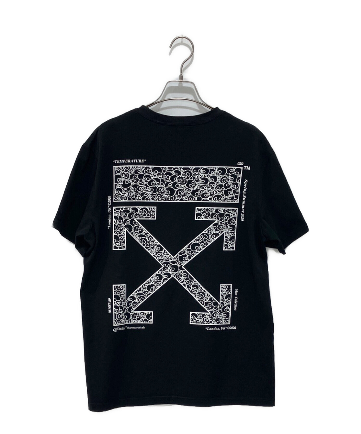 中古・古着通販】OFFWHITE (オフホワイト) Tシャツ ブラック サイズ:LL