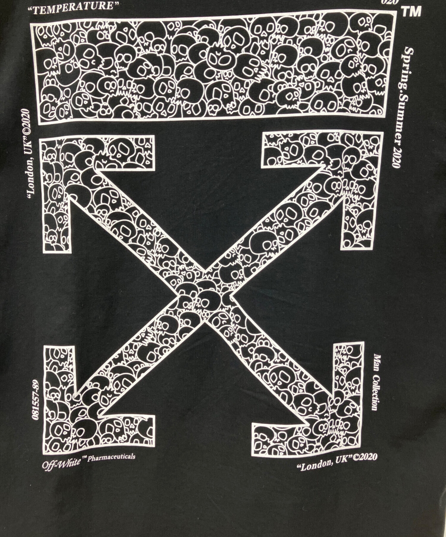 中古・古着通販】OFFWHITE (オフホワイト) Tシャツ ブラック サイズ:LL 