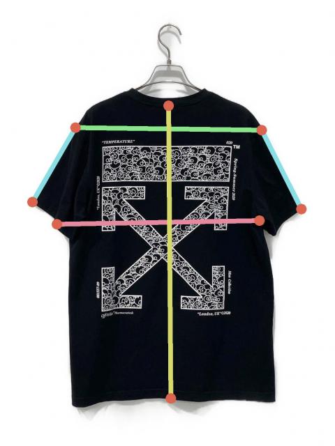 中古・古着通販】OFFWHITE (オフホワイト) Tシャツ ブラック サイズ:LL