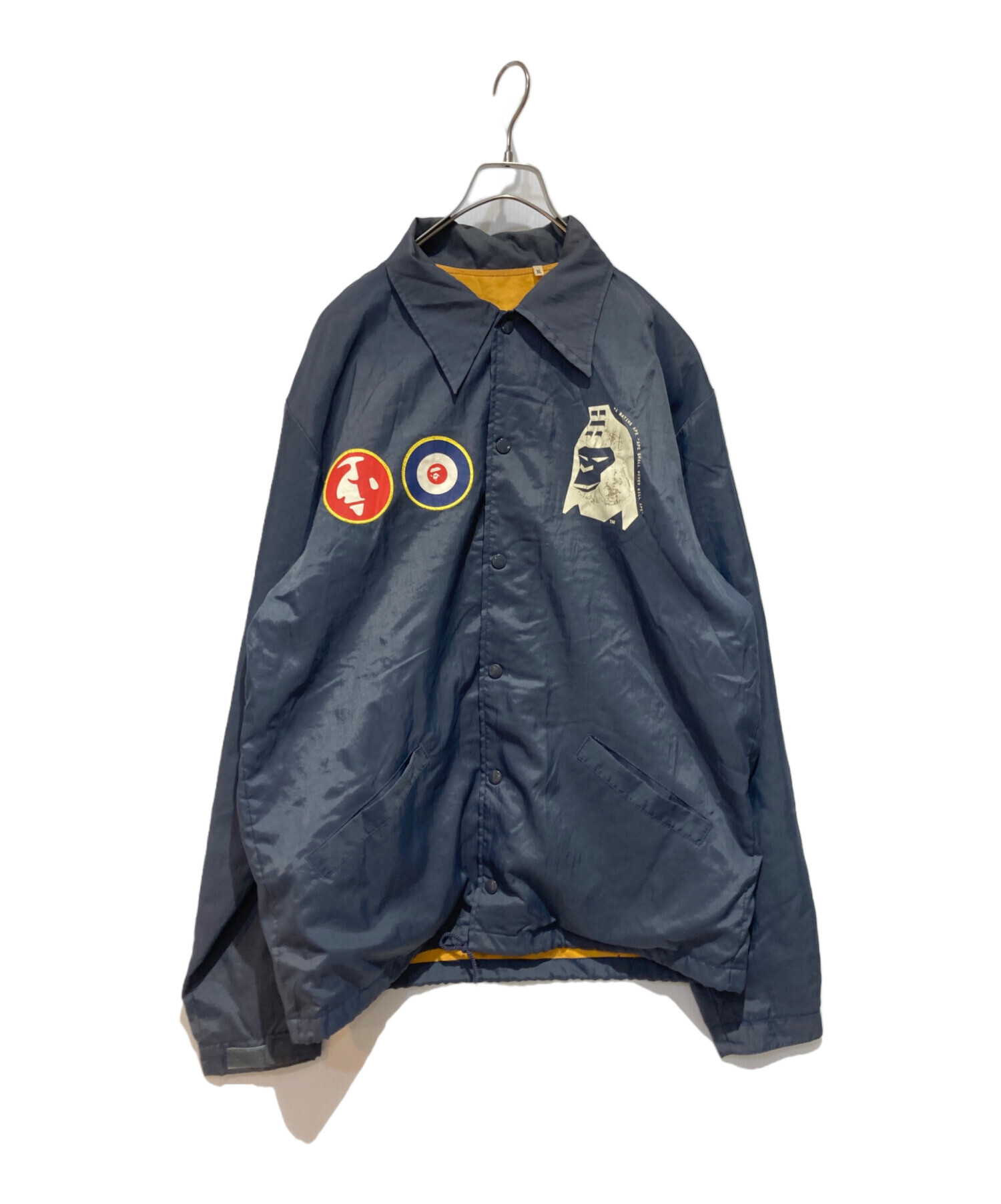 m*i様 A Bathing Ape ナイロンジャケット XL ネイビー 中古・古着通販】A BATHING APE (アベイシングエイプ) 90sコーチ