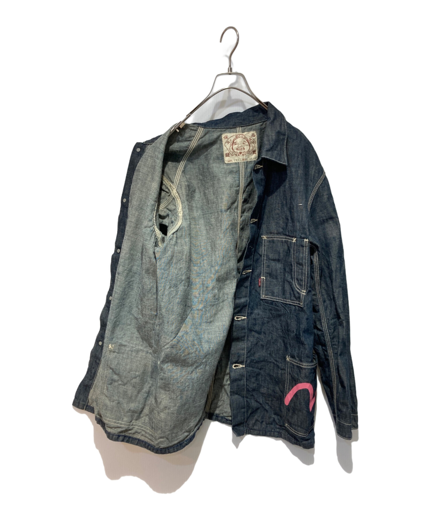 中古・古着通販】EVISU (エヴィス) カバーオール インディゴ サイズ:38 