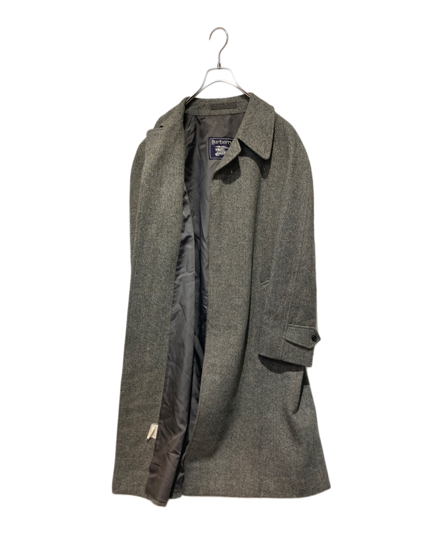 【やすさん専用】【新品、BURBERRY】グレー ヘリンボーン チェスターコート 中古・古着通販】Burberry's (バーバリー) ヘリンボーンチェスター