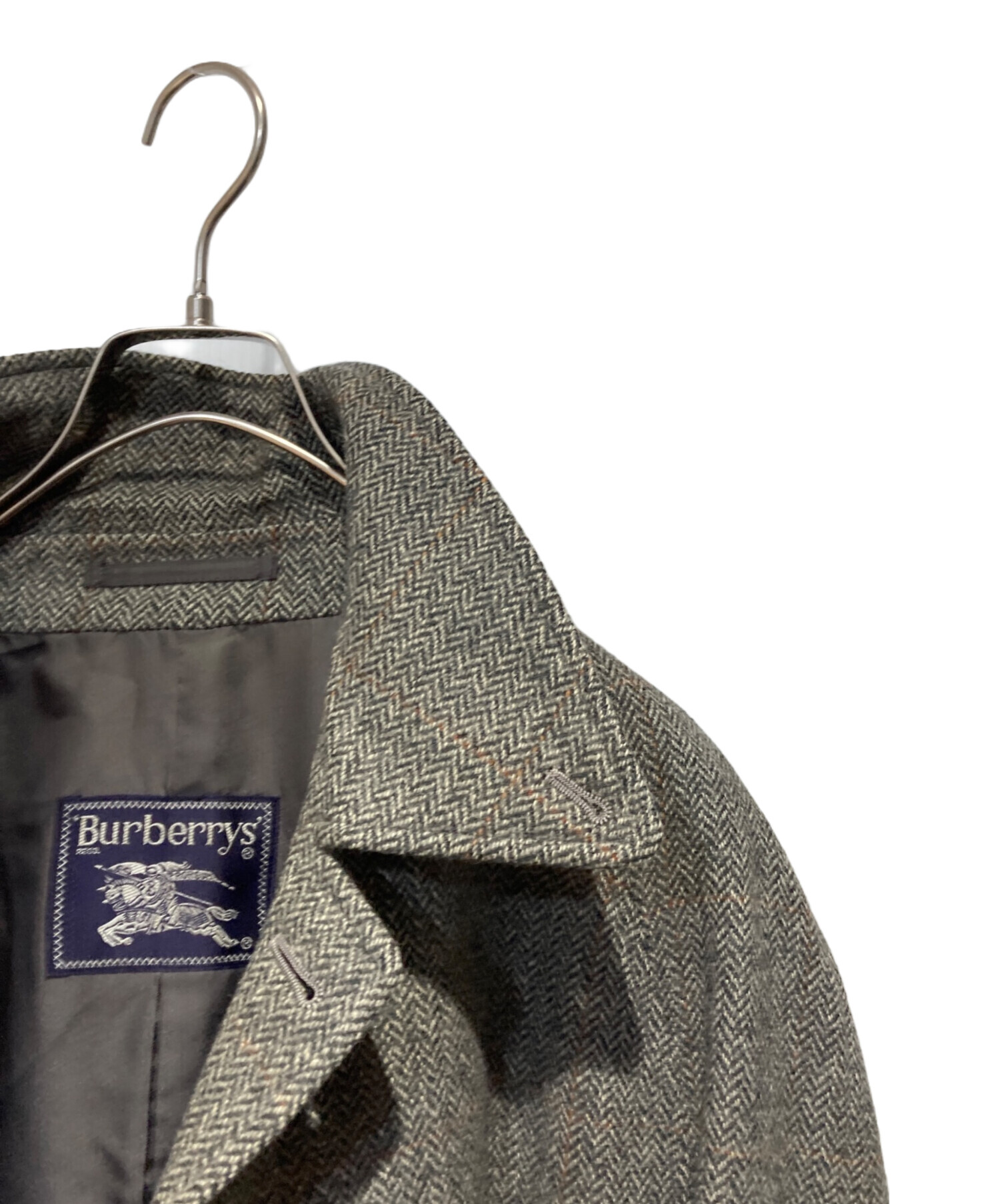 Burberry バーバリー ヘリンボーン チェスターコート 中古・古着通販】Burberry's (バーバリー) ヘリンボーンチェスター