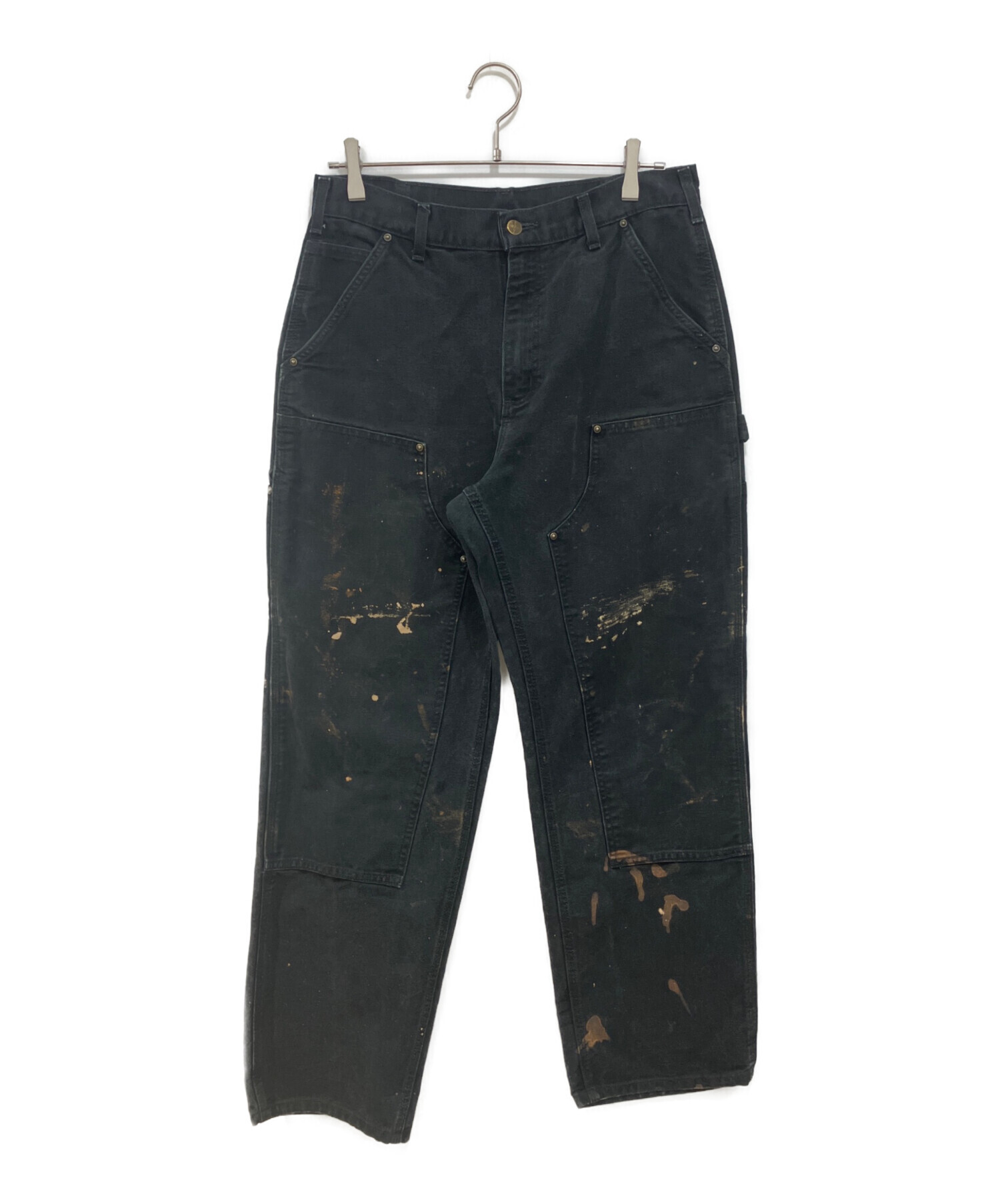 中古・古着通販】CarHartt (カーハート) ダブルニーパンツ ブラック