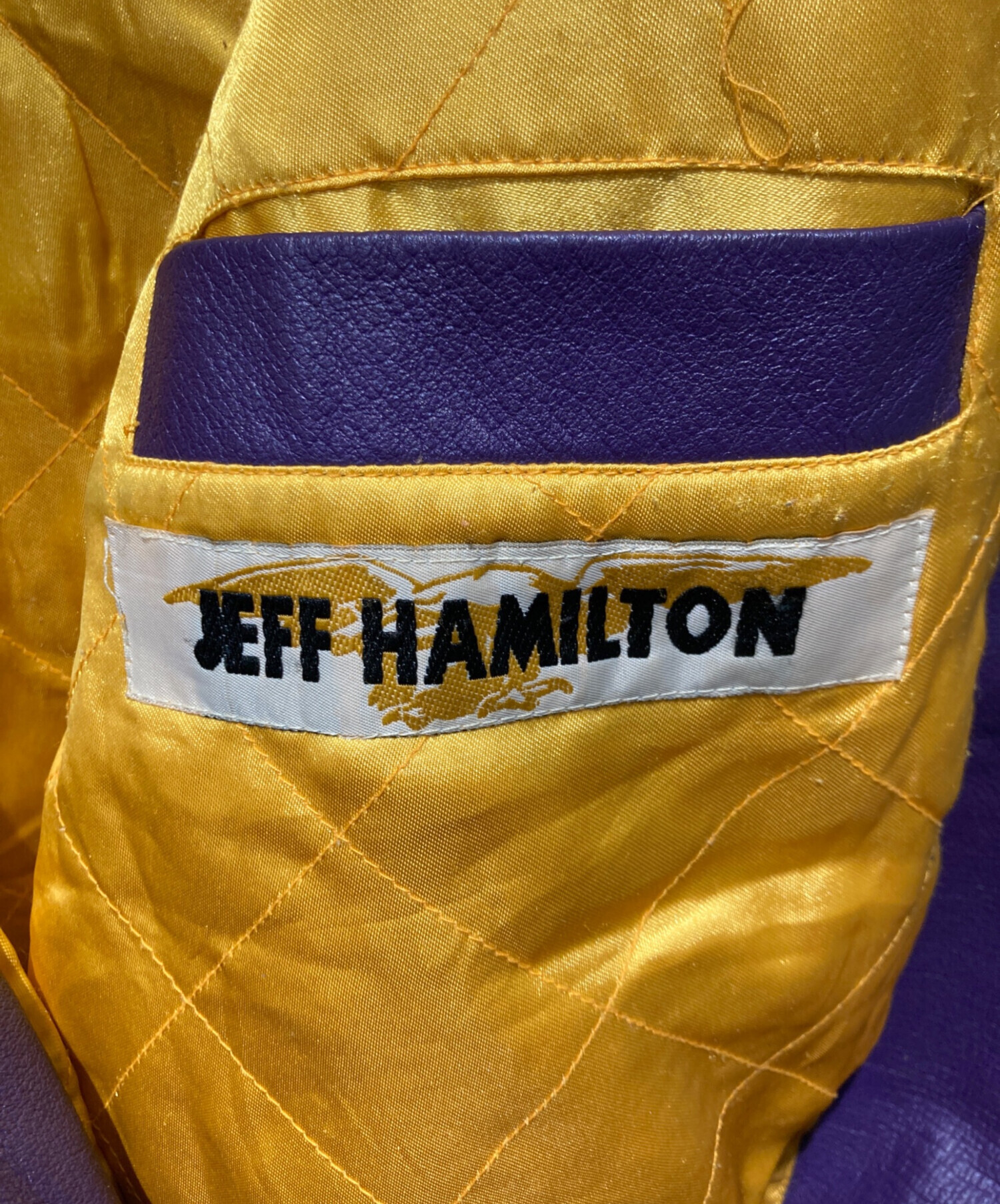 中古・古着通販】JEFF HAMILTON (ジェフハミルトン) レザースタジャン