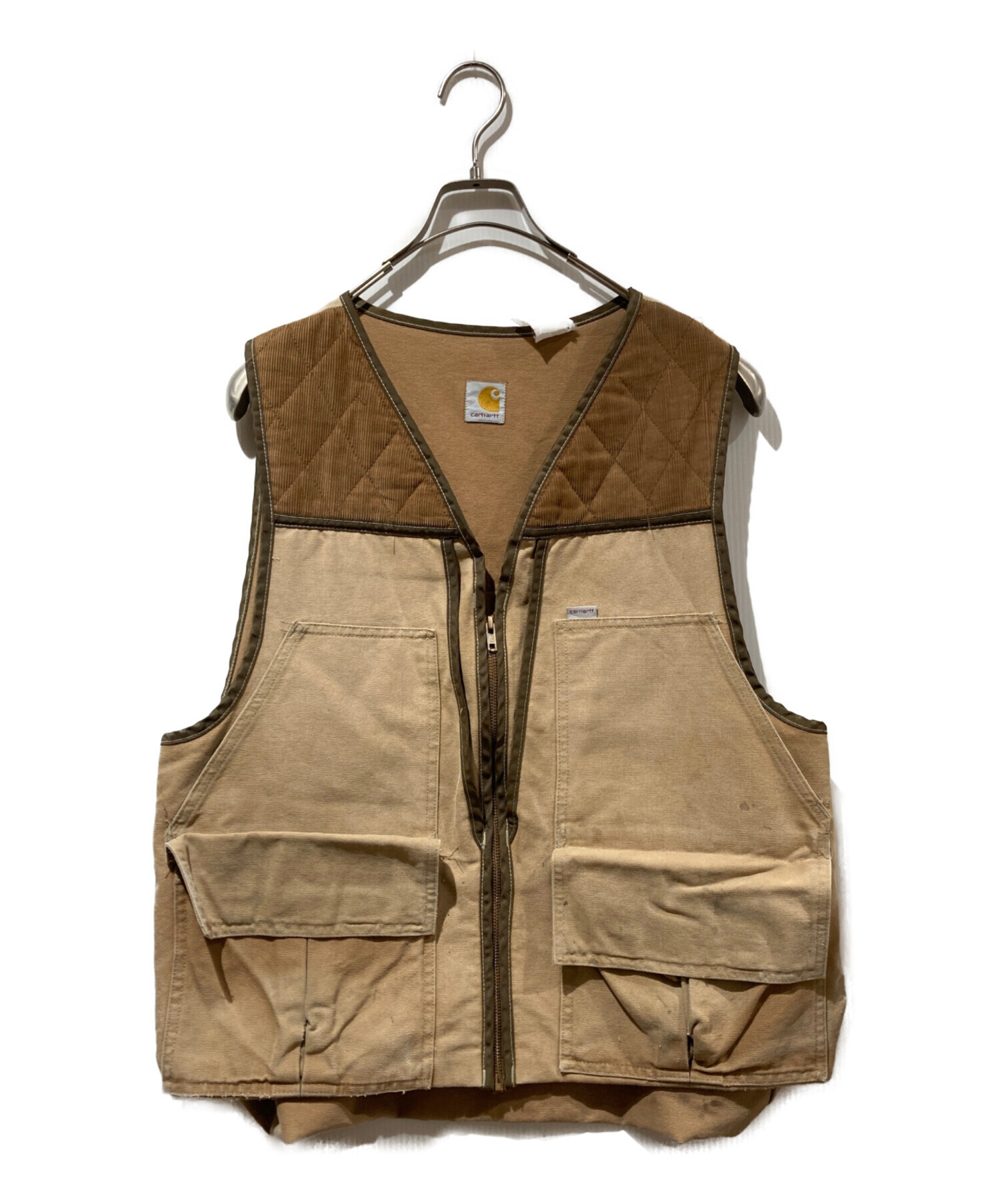 中古・古着通販】CarHartt (カーハート) ハンティングベスト ベージュ
