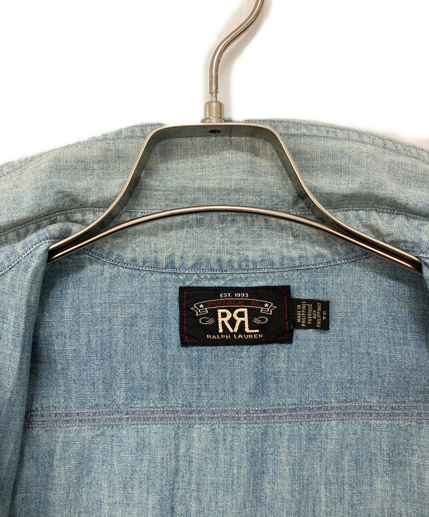 中古・古着通販】RRL (ダブルアールエル) デニムシャツ ブルー サイズ